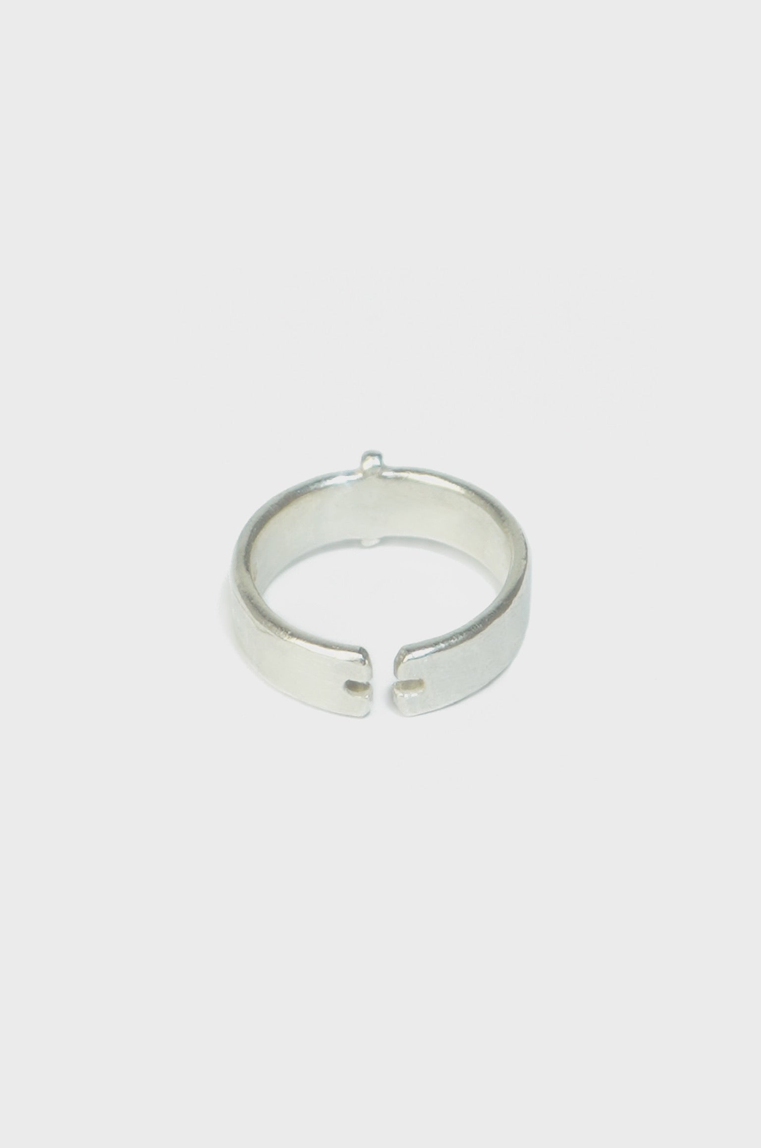 SILVER STITCHED CROSS RING
