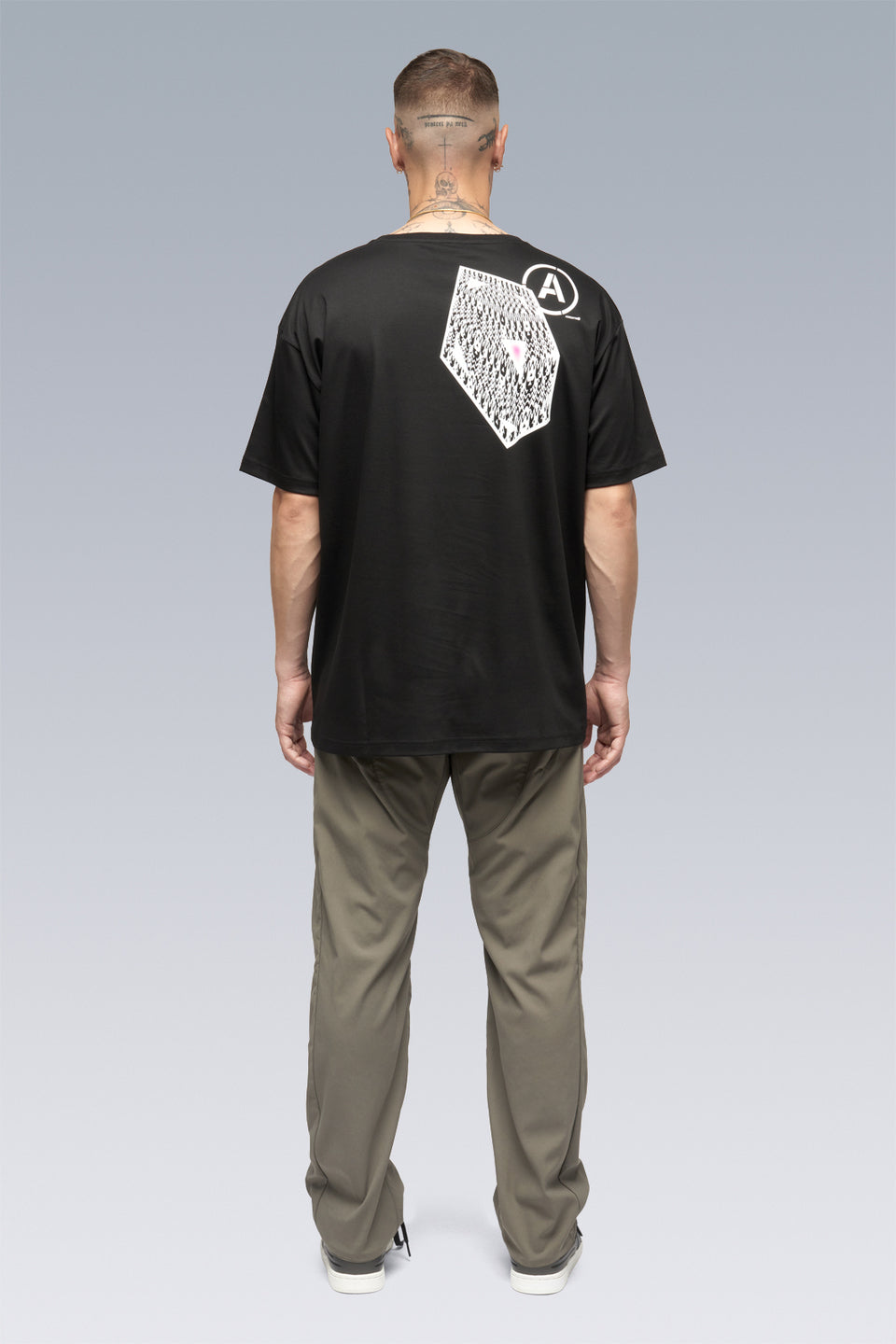 S24-PR-B 100% Cotton Mercerized Short Sleeve T-shirt - Black