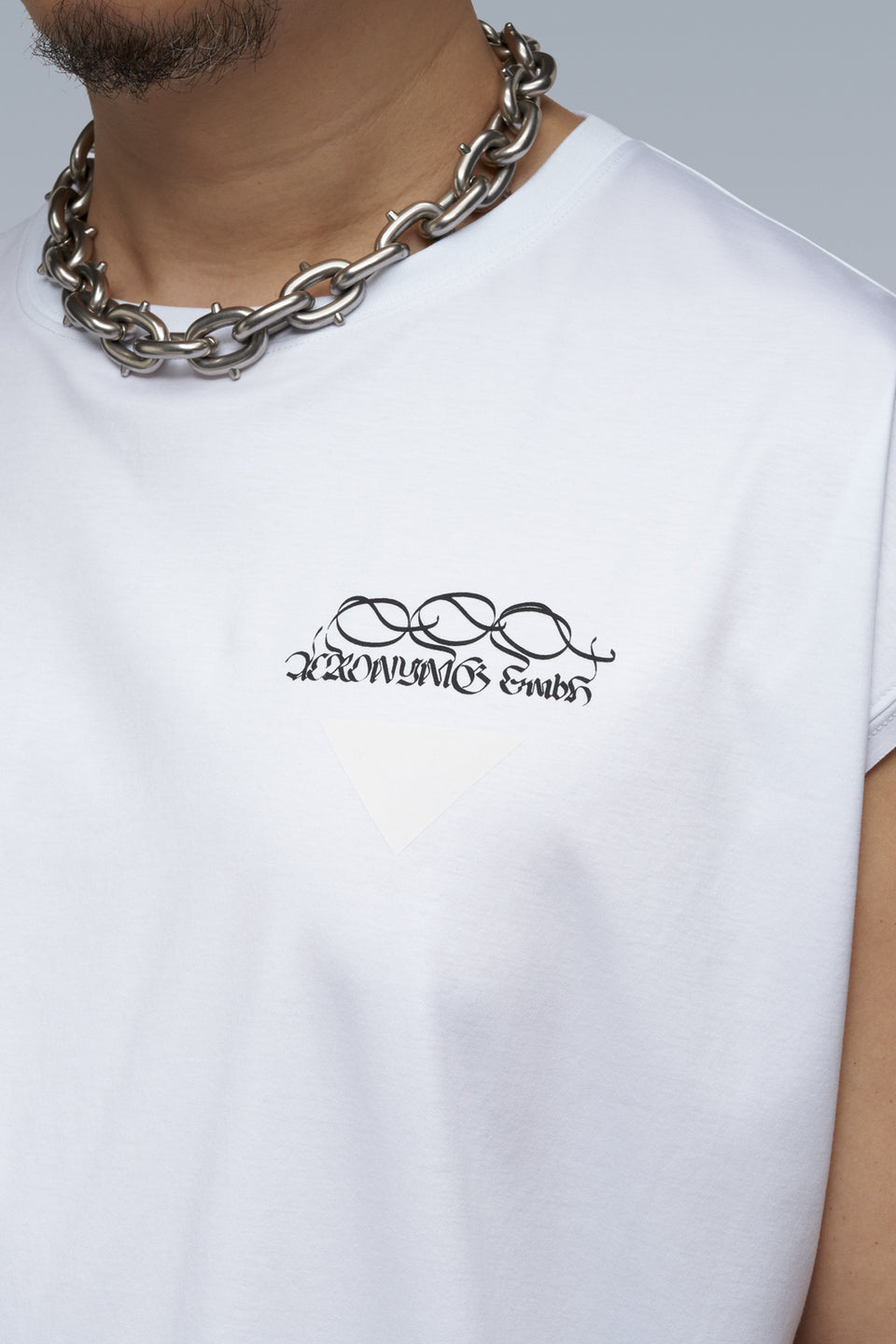 S25-PR-A 100% Cotton Mercerized Sleeveless T-shirt - White