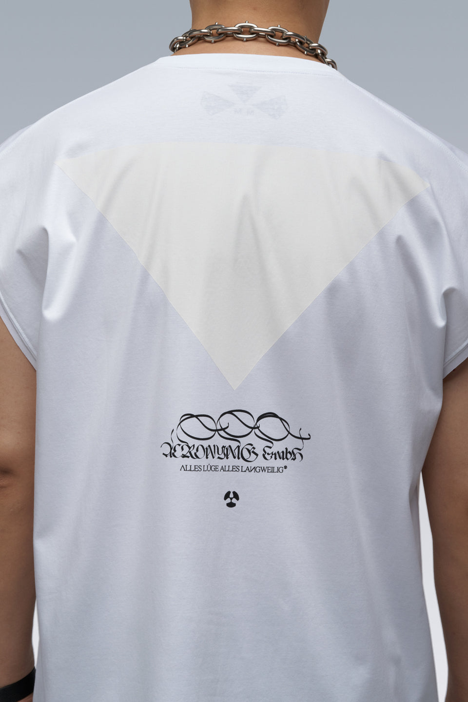 S25-PR-A 100% Cotton Mercerized Sleeveless T-shirt - White