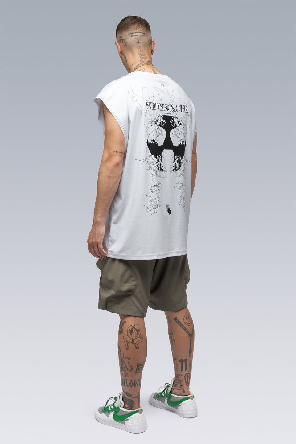 S25-PR-B 100% Cotton Mercerized Sleeveless T-shirt - White
