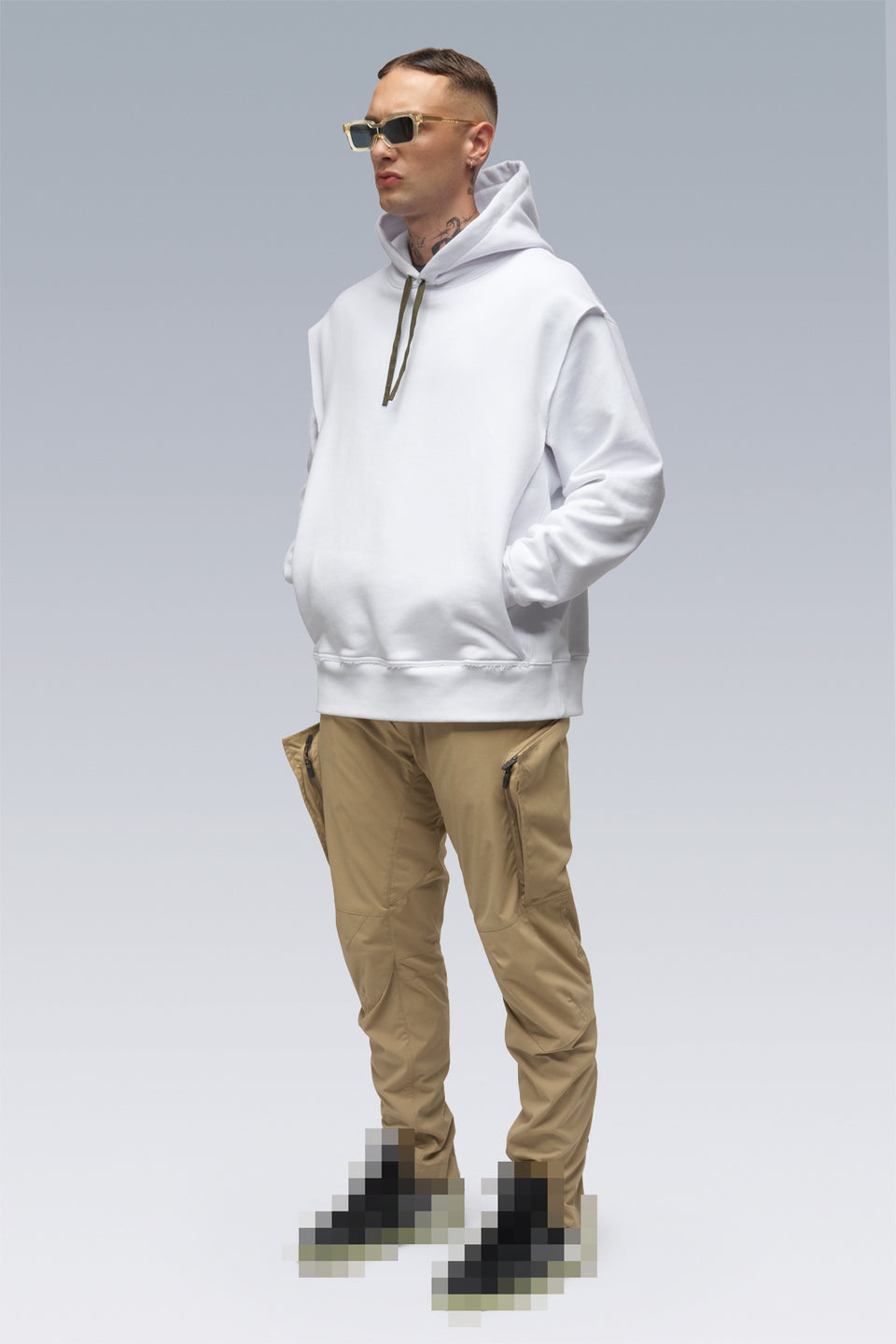 S26-PR Organic Cotton Hooded Sweatshirt - White