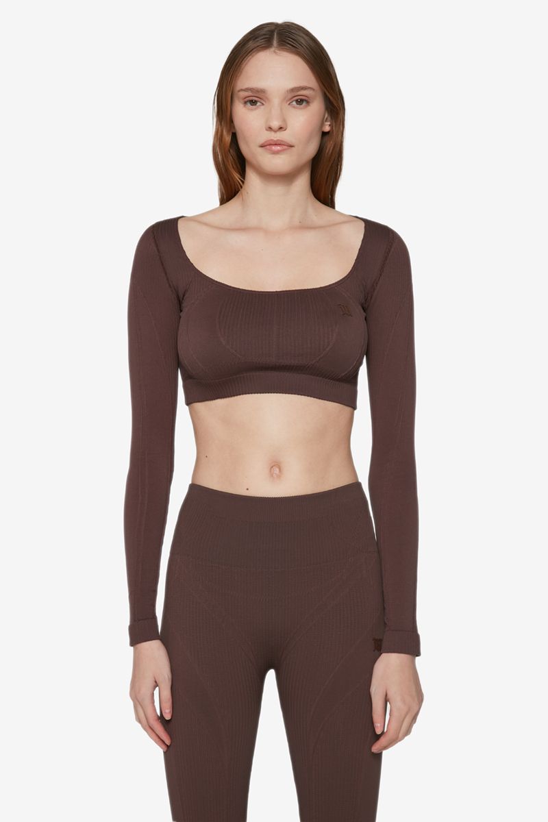 SPORT GAIA CROPPED LONGSLEEVE BROWN
