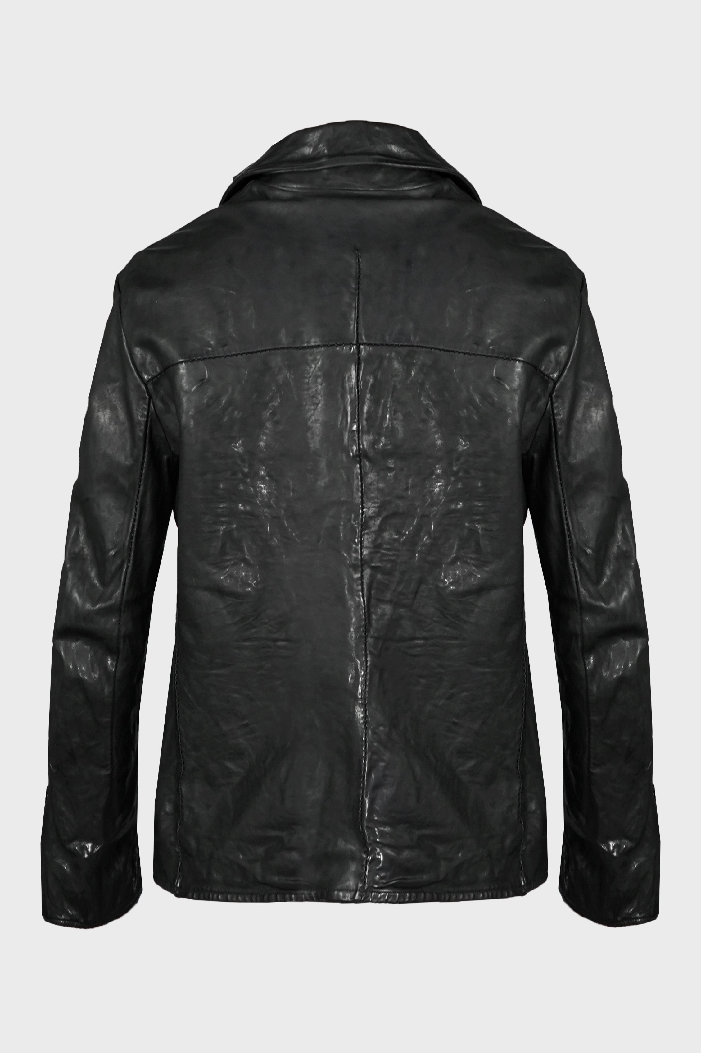 SHIRT COLLAR ZIP BLOUSON BLACK
