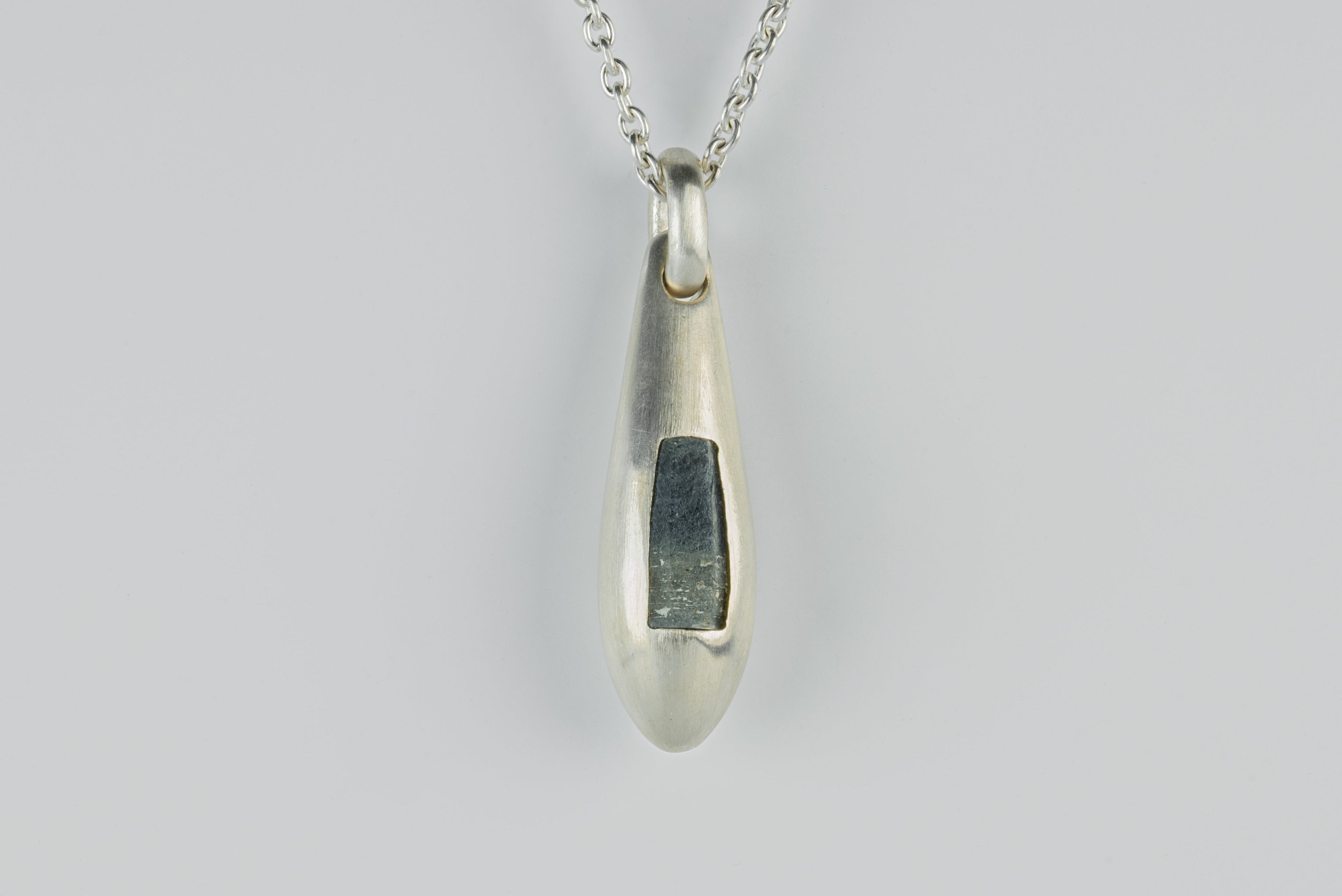 Chrysalis Necklace (Cremaster Emergence, Sapphire, MA+SAP)