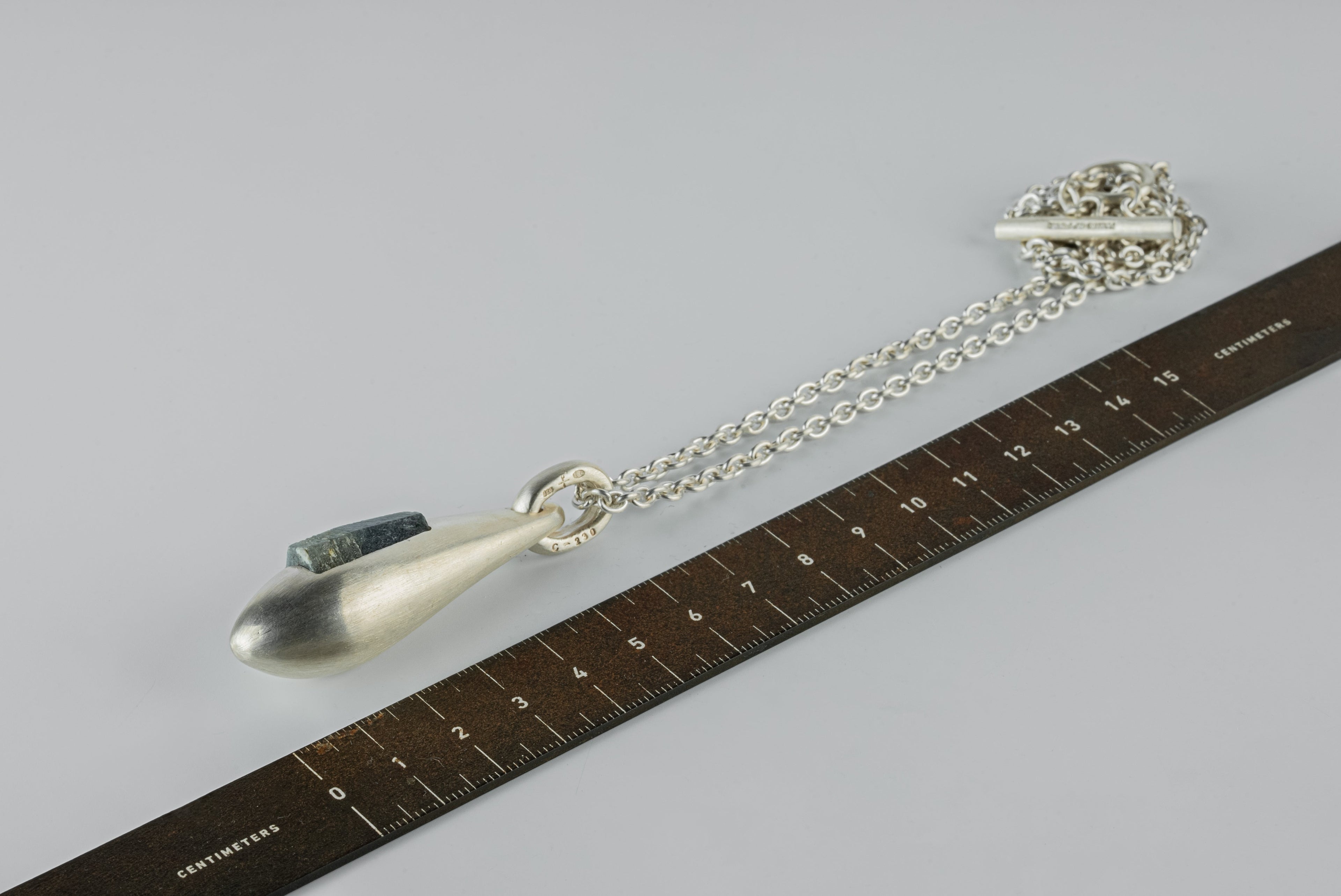 Chrysalis Necklace (Cremaster Emergence, Sapphire, MA+SAP)