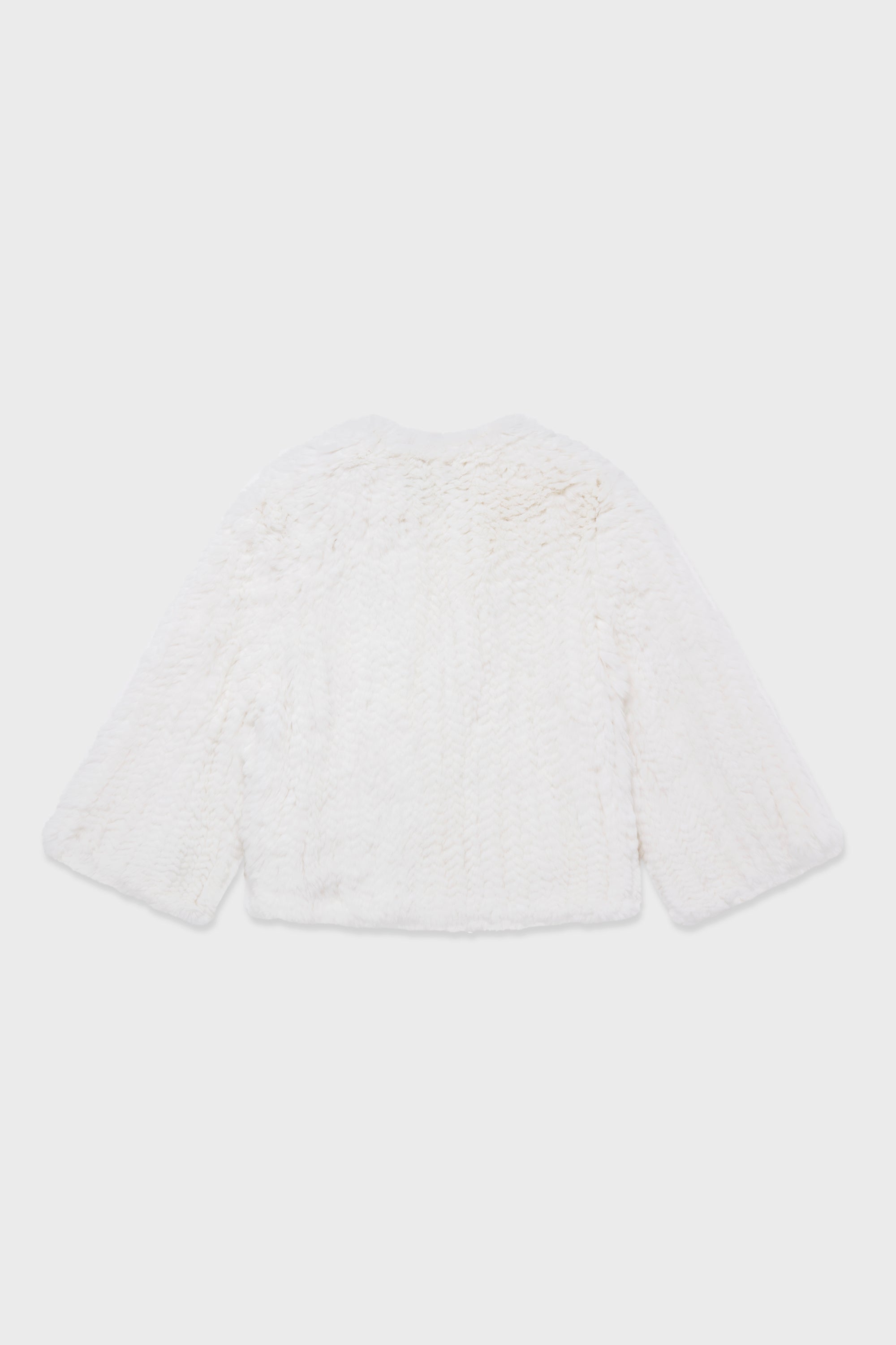 WHITE JACKET 50CM KNITTED REX RABBIT