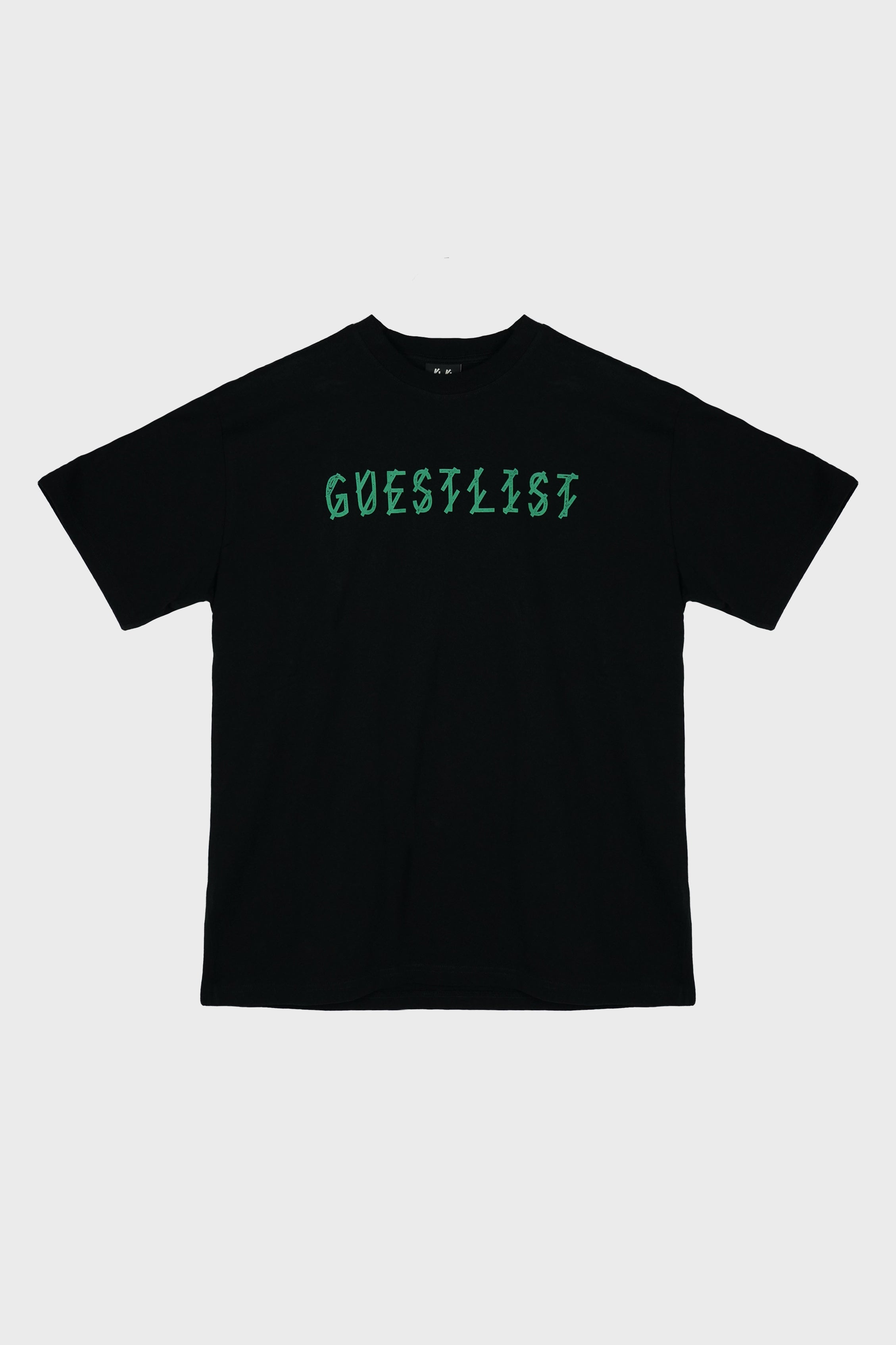 TEE BLACK + GUESTLIST EMERALD