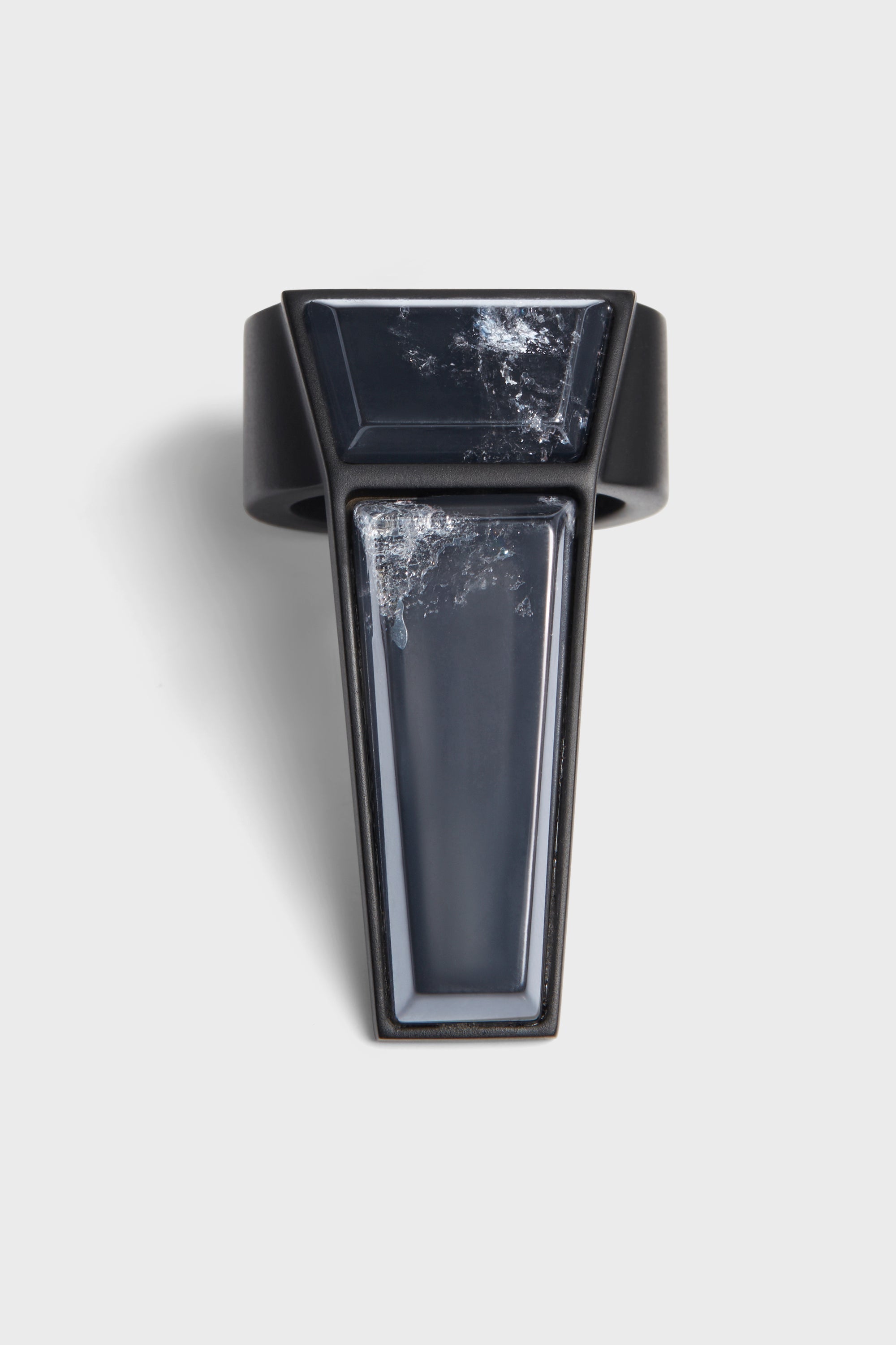 CRYSTAL TRUNK RING BLACK