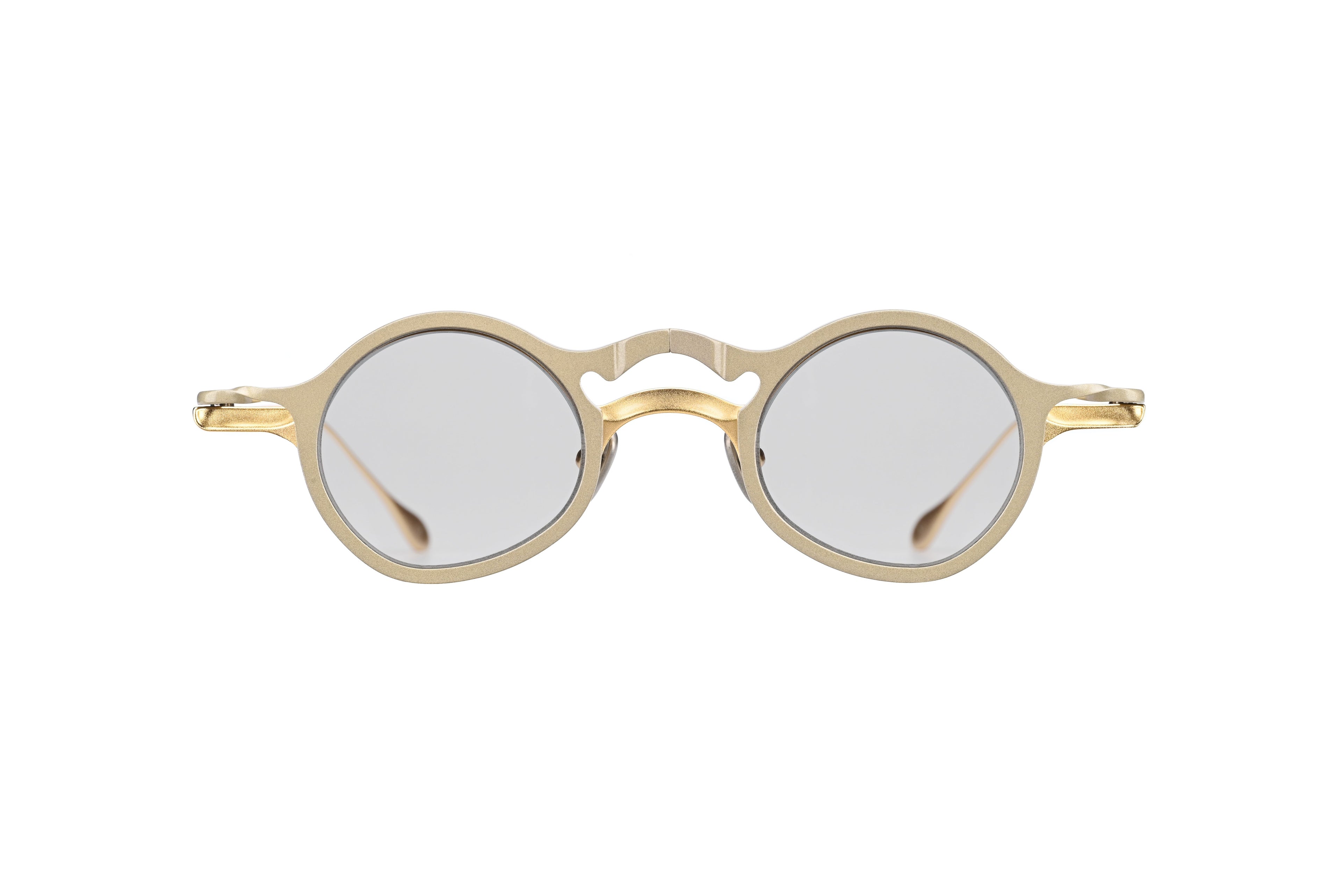 GOLD + PALE GOLD CLIP SUNGLASSES