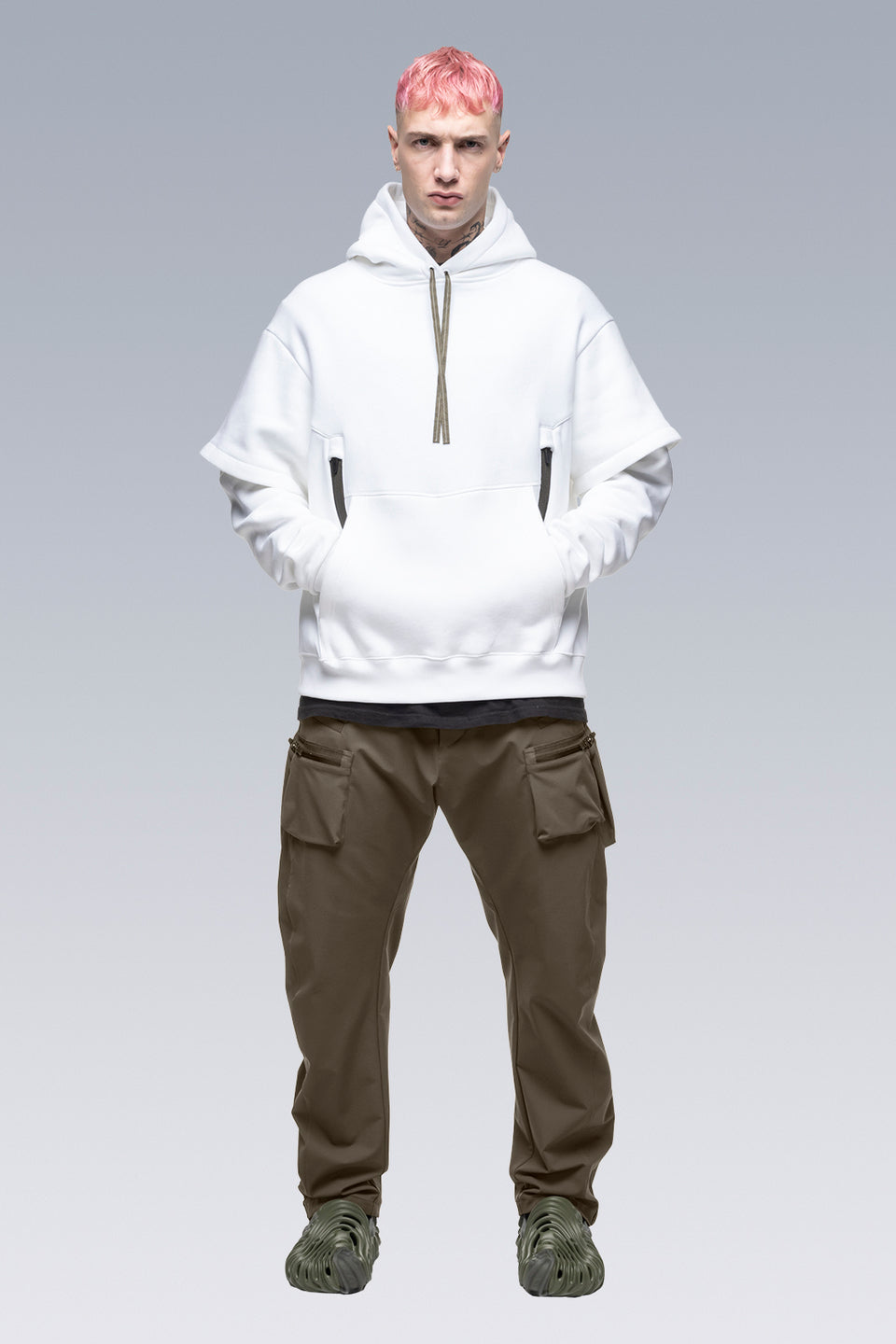 S34-PR Organic Cotton Hooded Sweatshirt - White