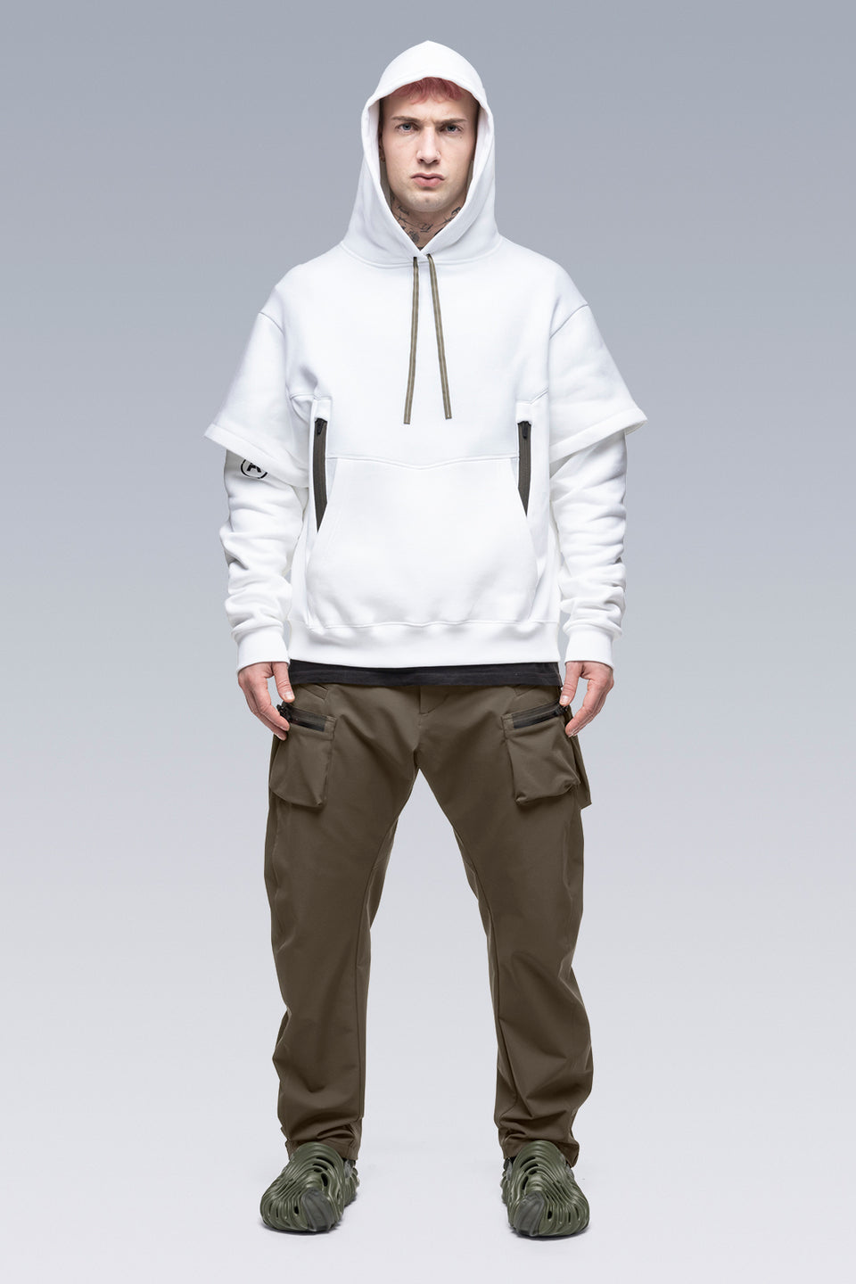 S34-PR Organic Cotton Hooded Sweatshirt - White