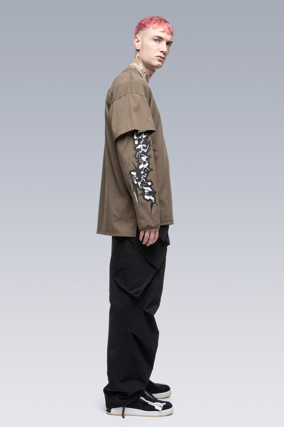 S29-PR-B 100% Organic Cotton Long Sleeve T-shirt - RAF Green
