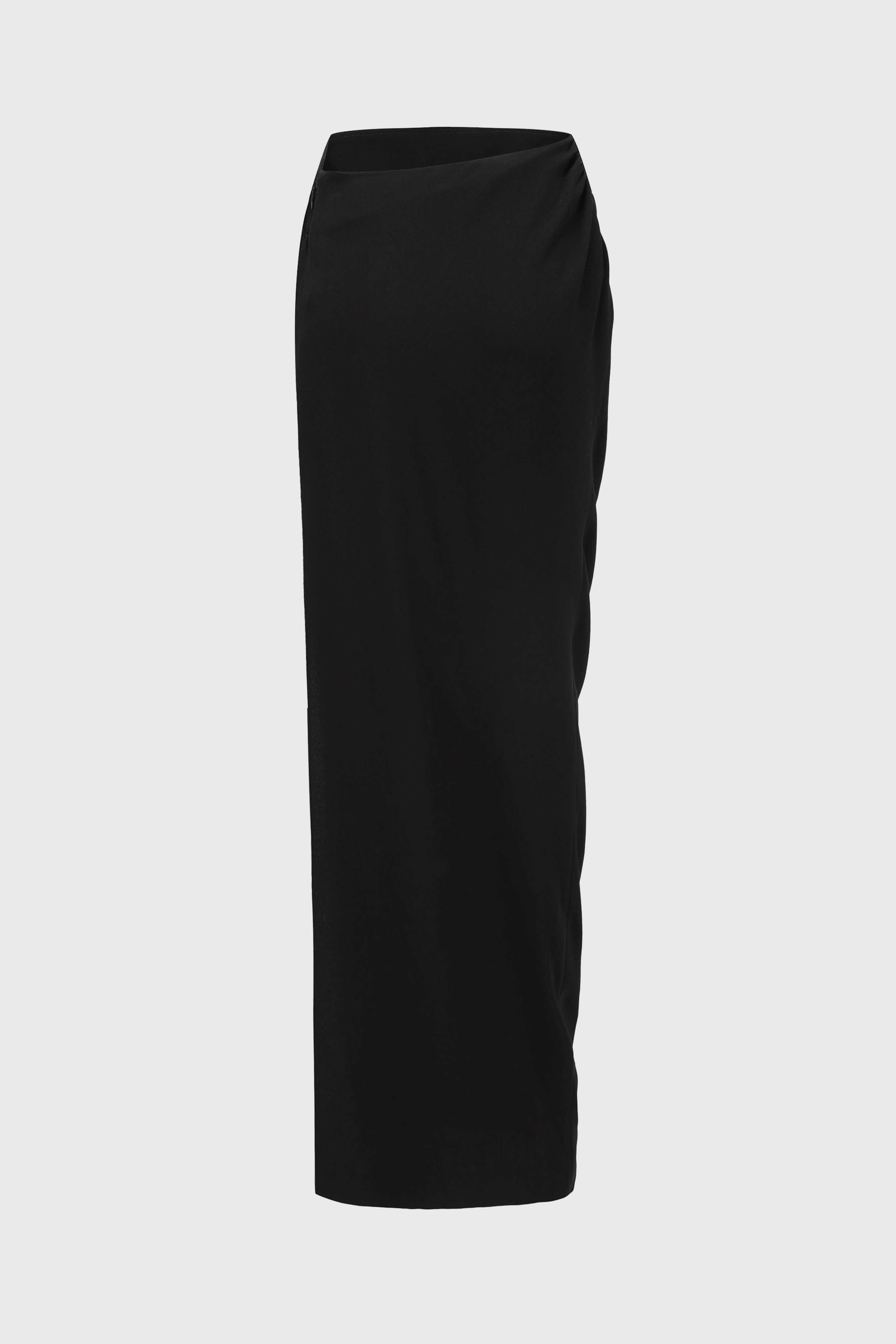 GATHERED DRAPED SKIRT BLACK