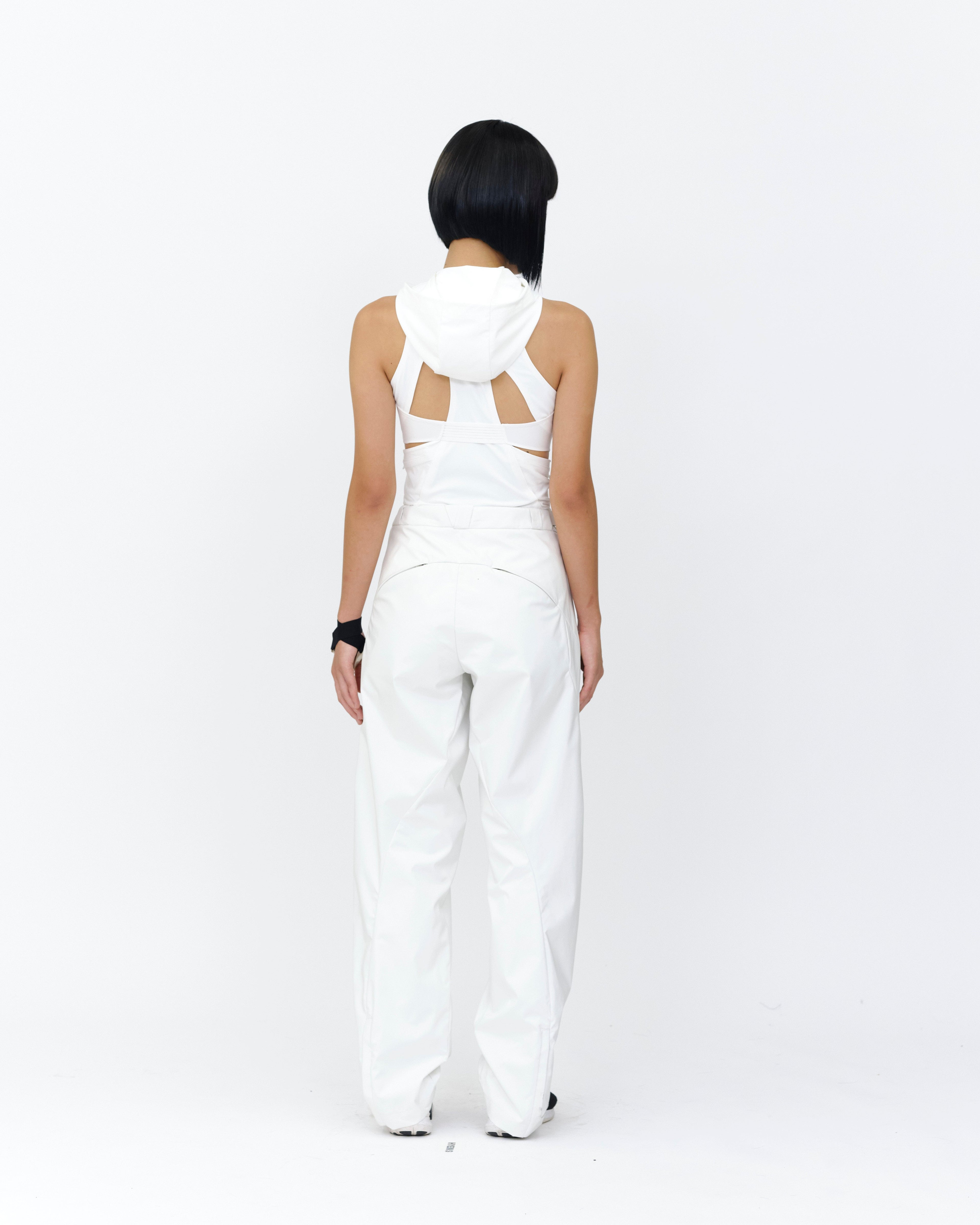 HOODED SLEEVELESS WHITE