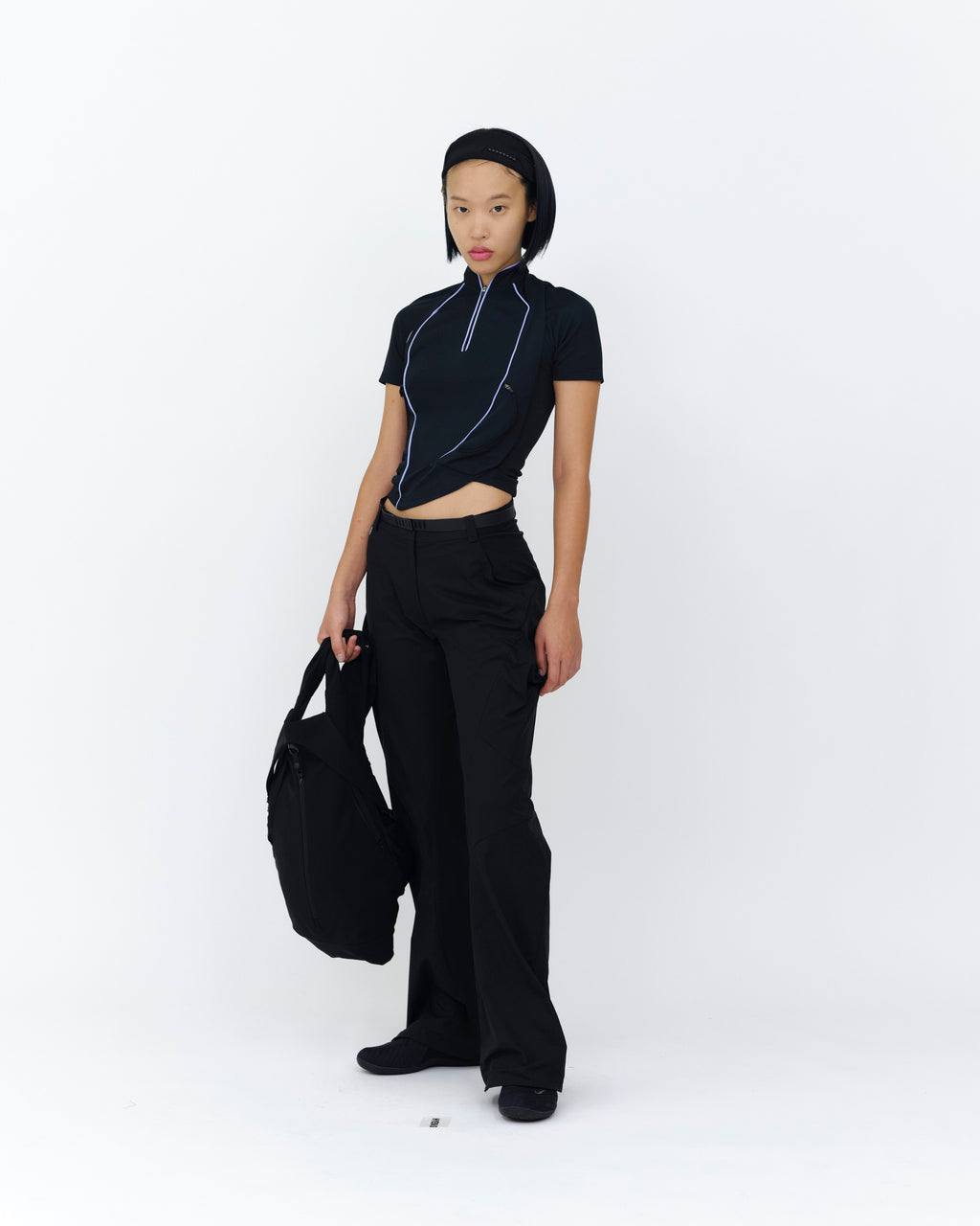 TWISTED TRACK TOP BLACK