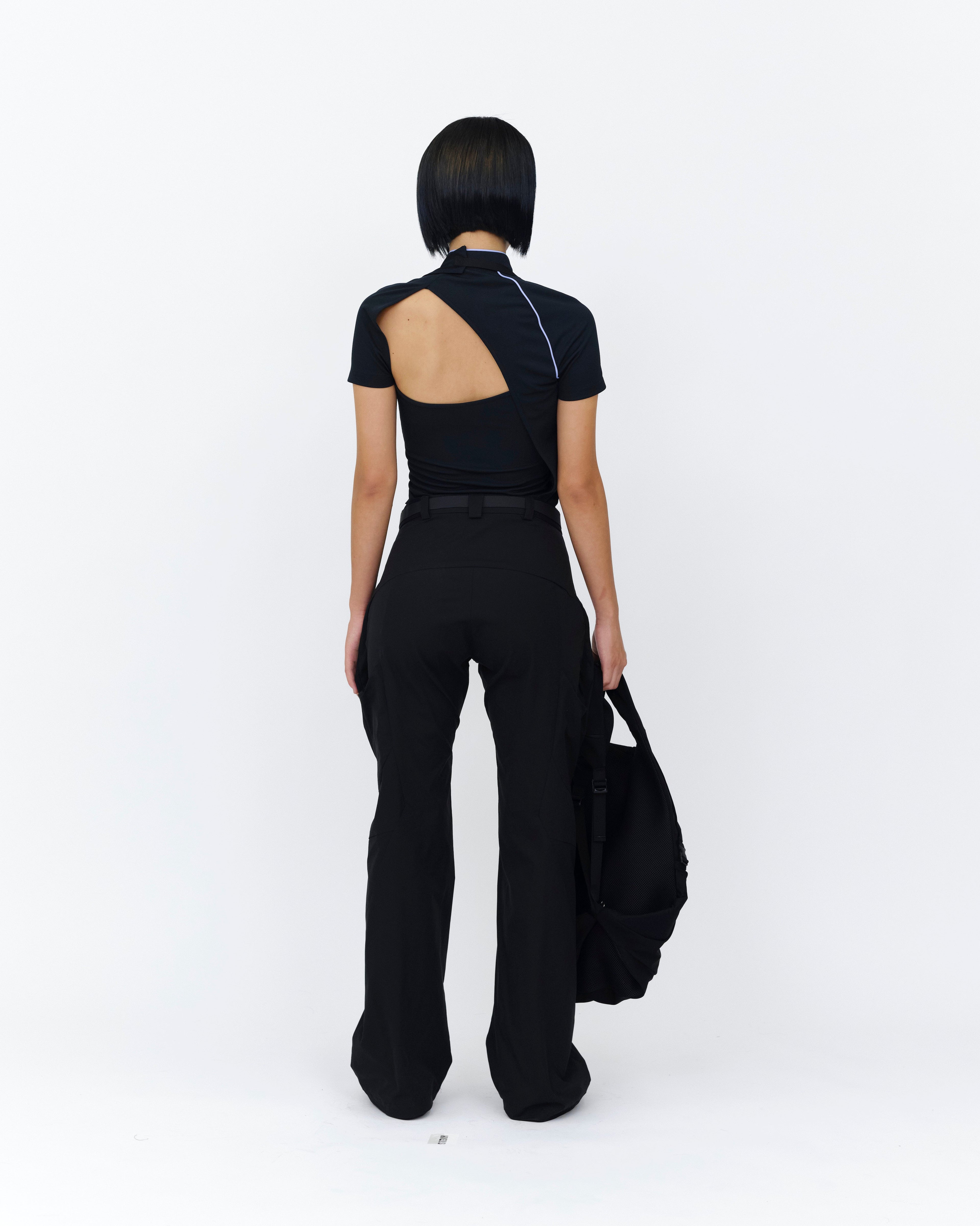 TWISTED TRACK TOP BLACK