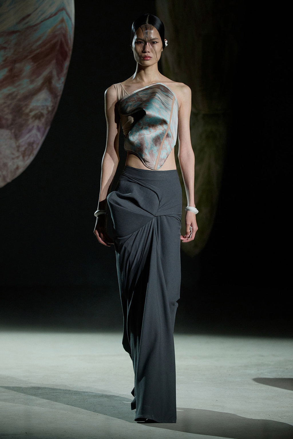 SOFT SHELL DRAPED SKIRT