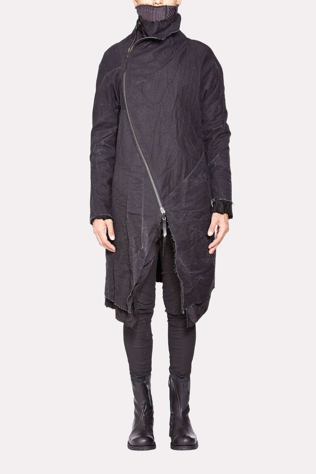Double Layered Nettle Jacket with Real Mink Fur
