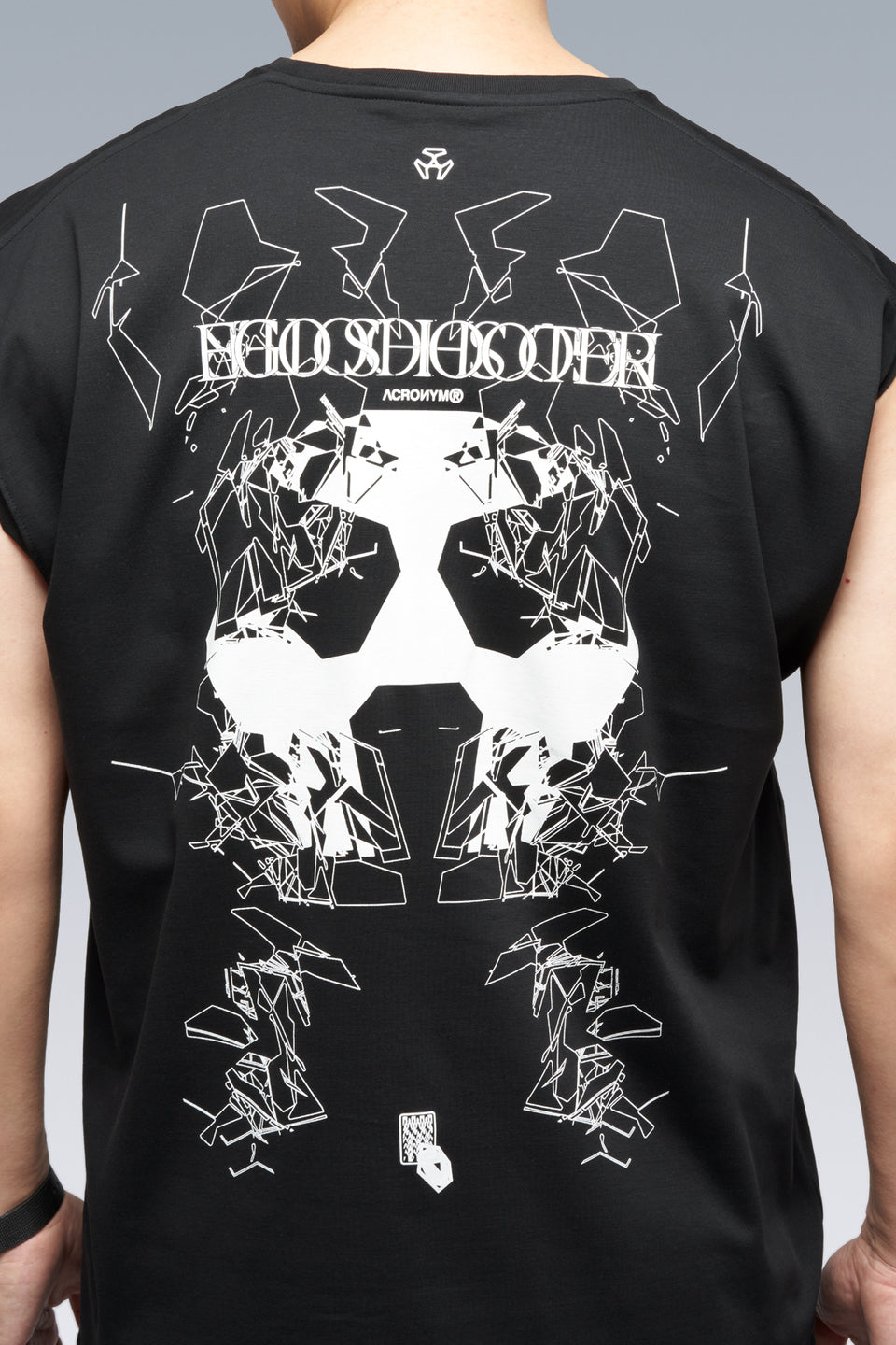 S25-PR-B 100% Cotton Mercerized Sleeveless T-shirt - Black