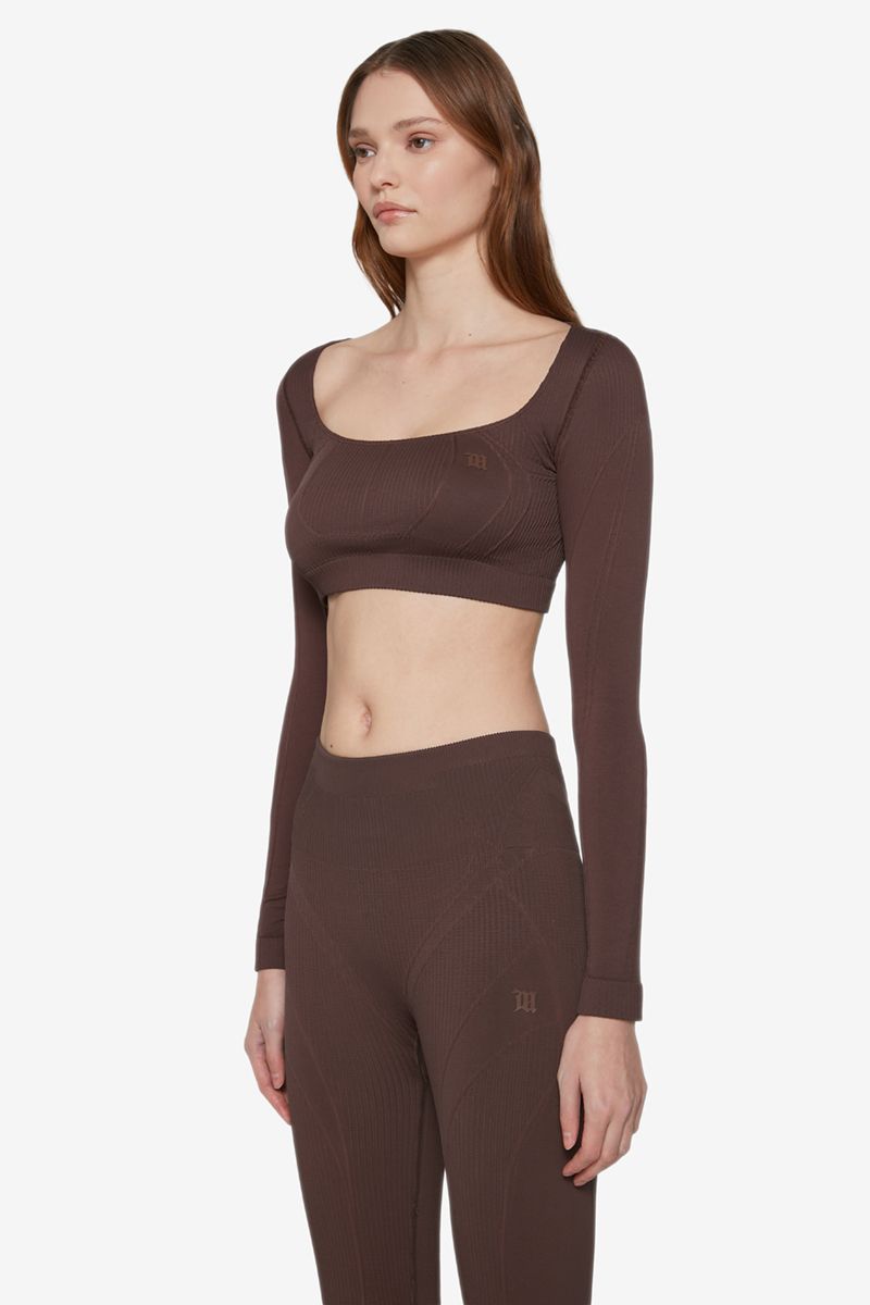 SPORT GAIA CROPPED LONGSLEEVE BROWN
