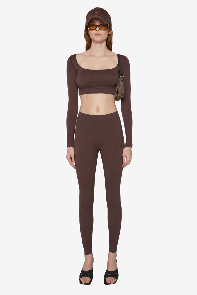 SPORT GAIA CROPPED LONGSLEEVE BROWN