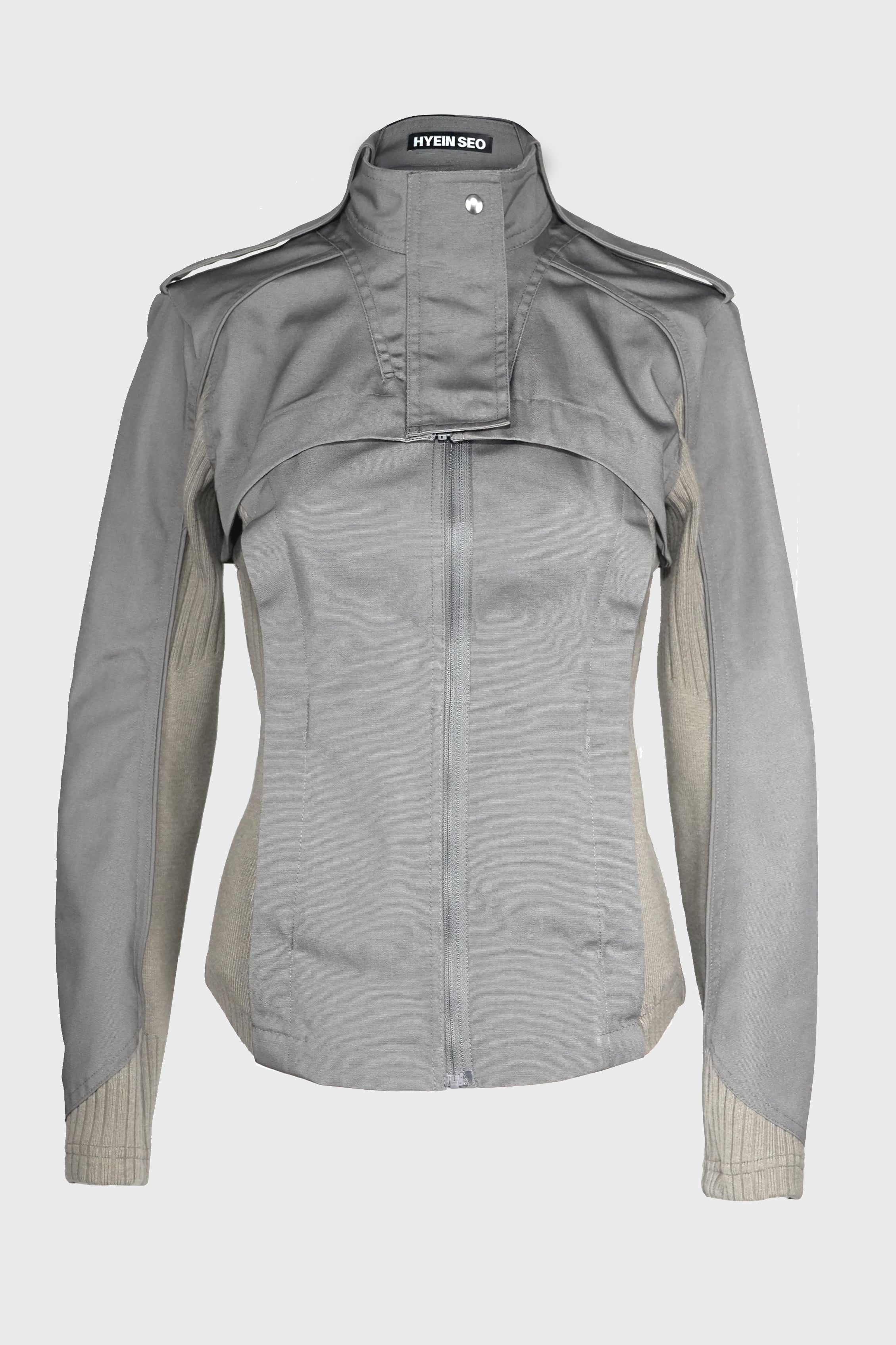 DOUBLE LAYER MOTO JACKET CHARCOAL