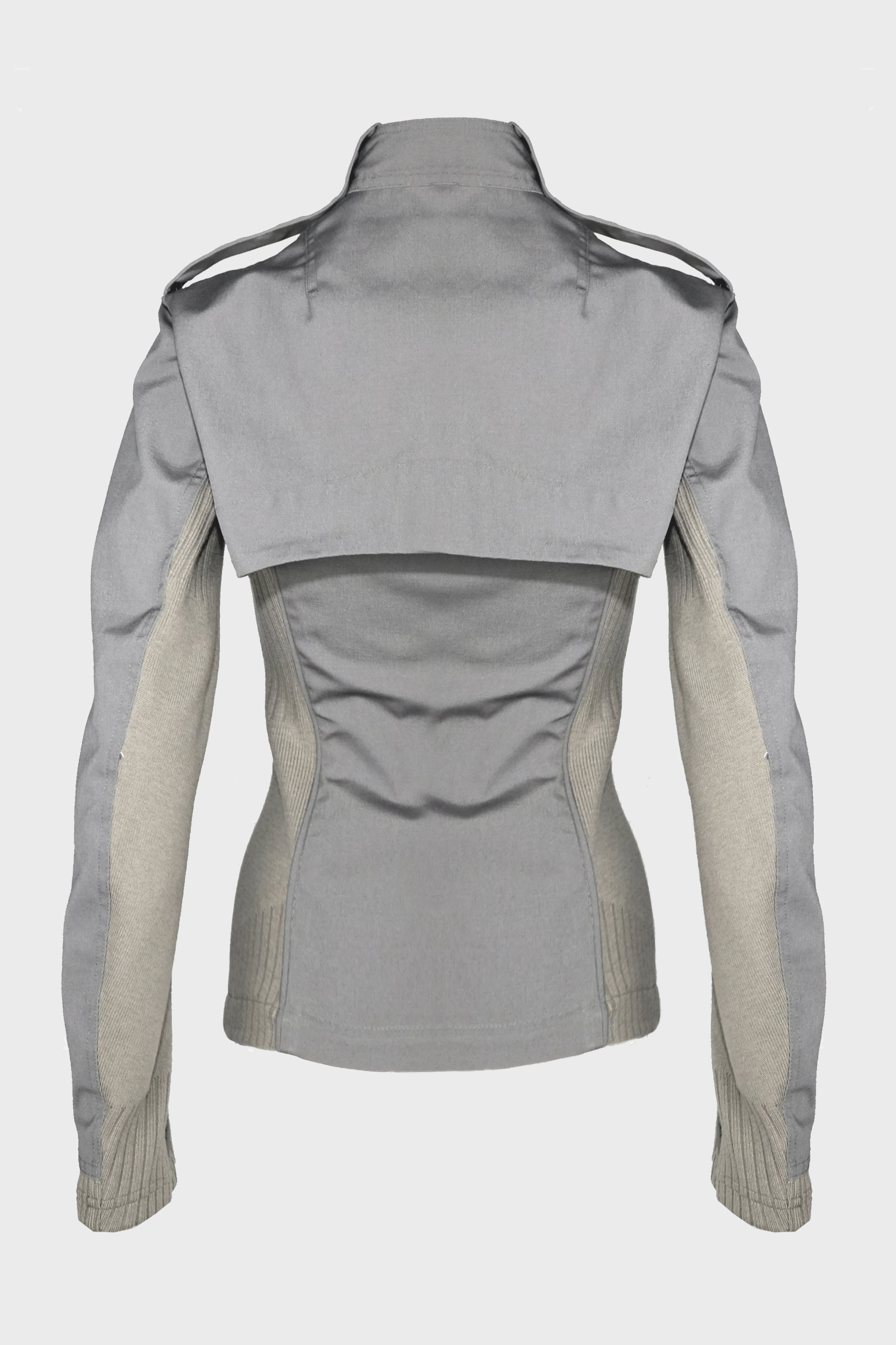 DOUBLE LAYER MOTO JACKET CHARCOAL