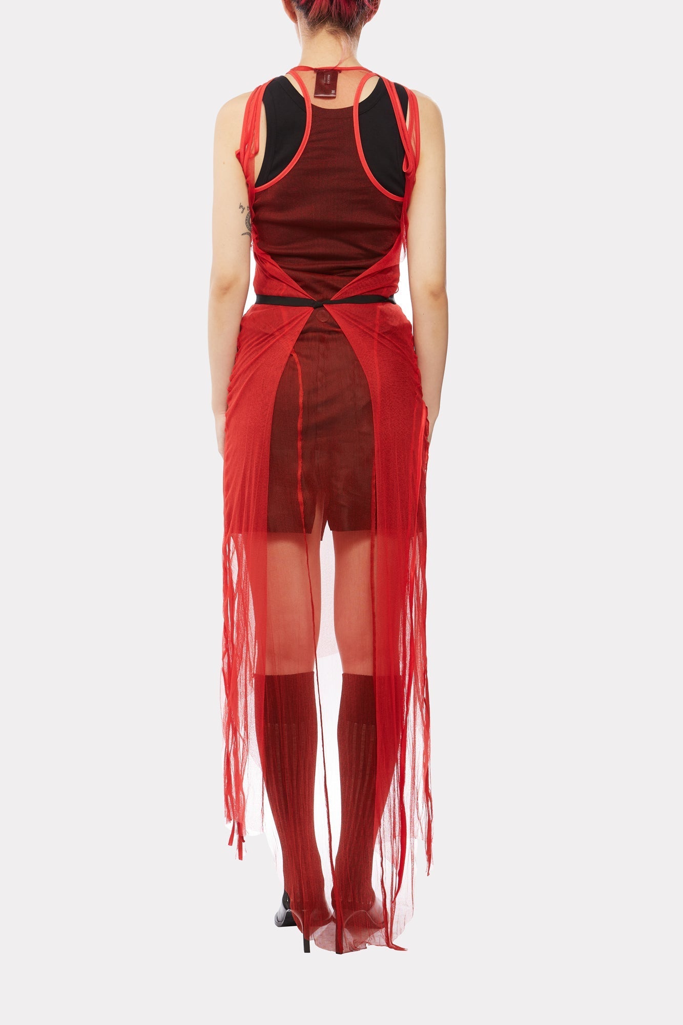 DRESS SILKTULLE RASBERRY