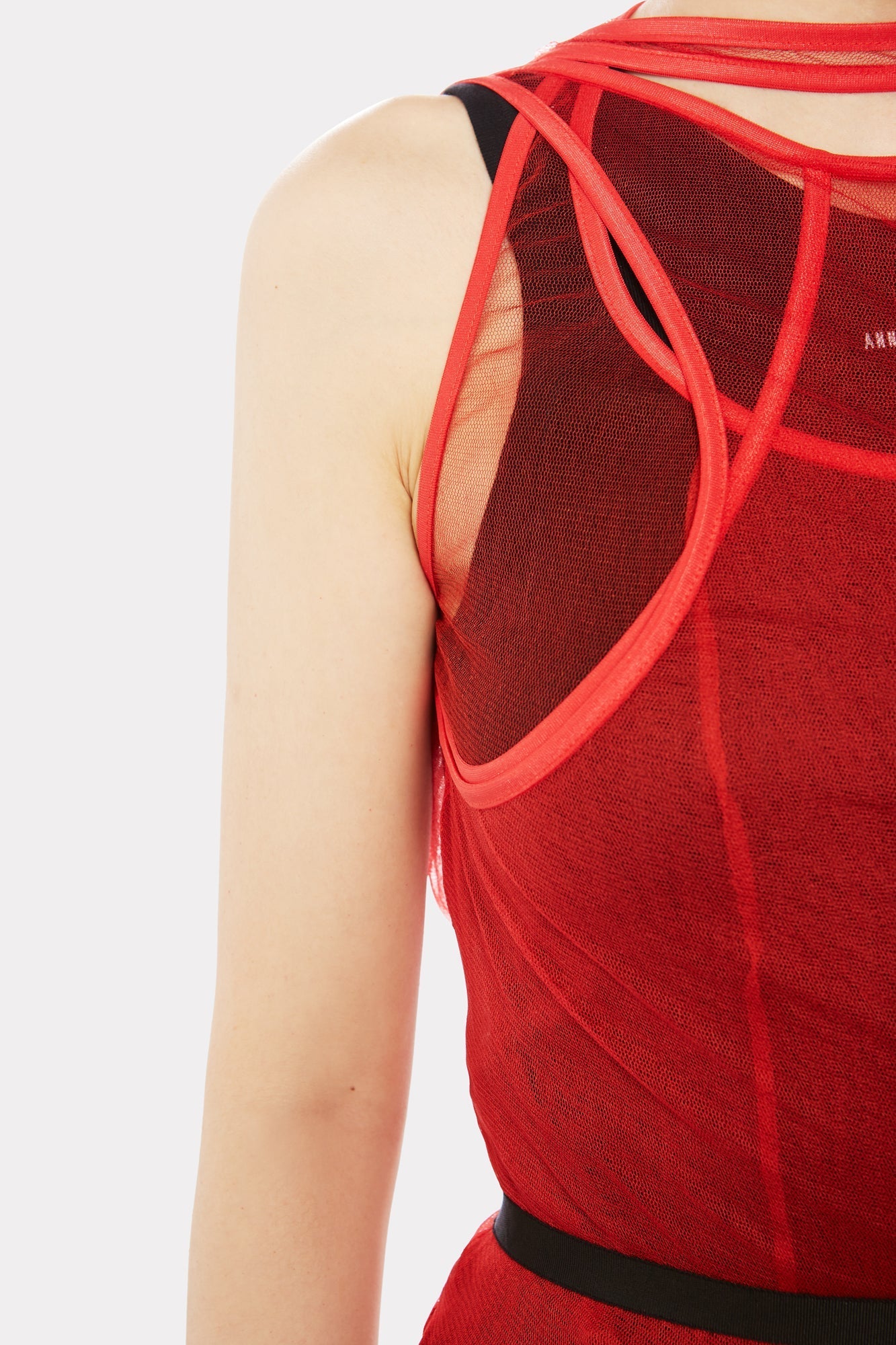 DRESS SILKTULLE RASBERRY