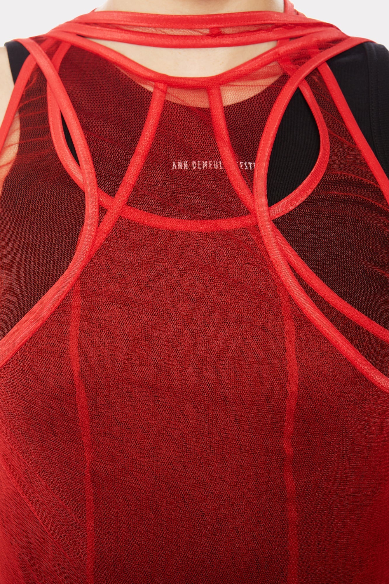 DRESS SILKTULLE RASBERRY