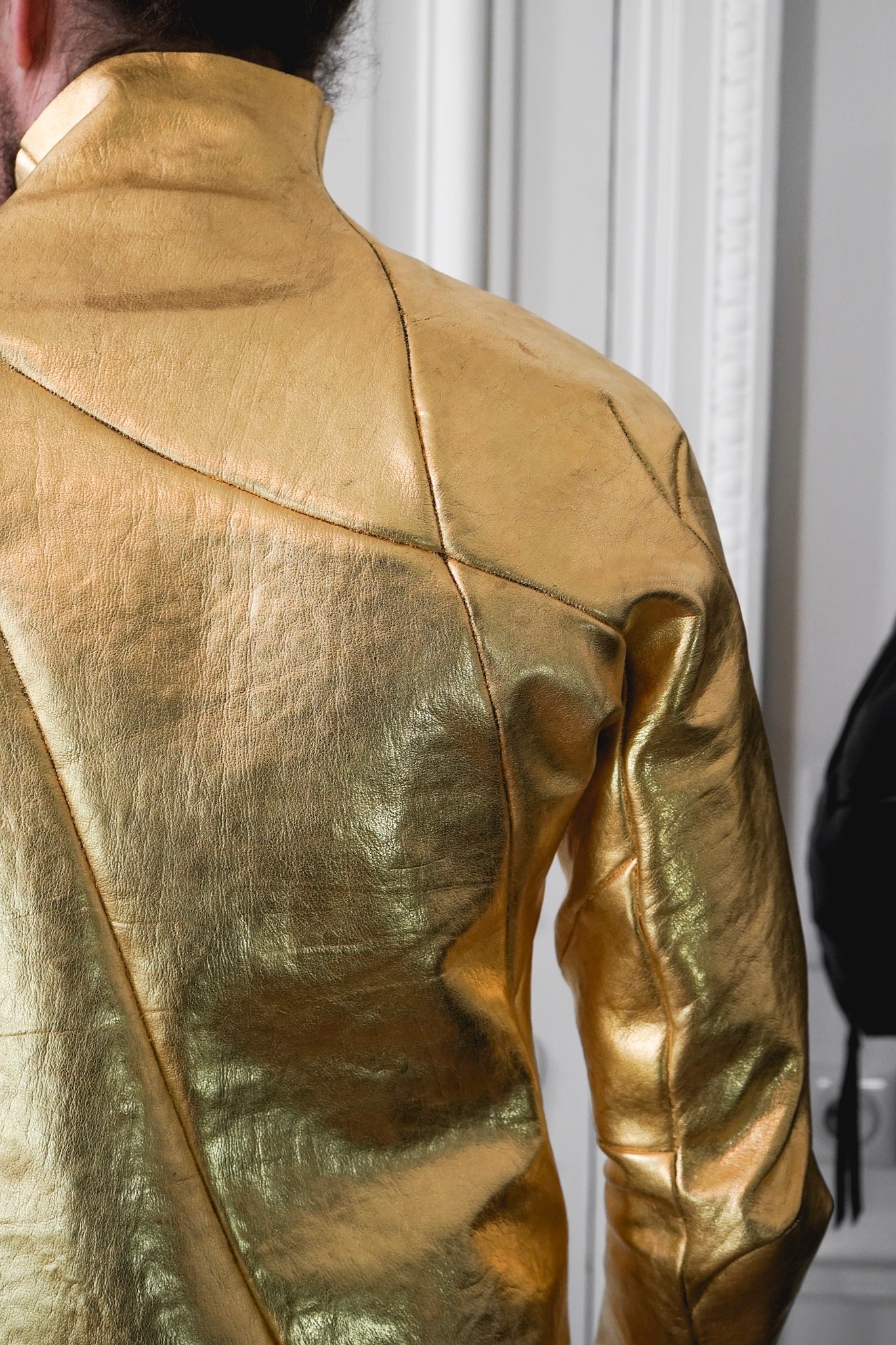 24K Gold Deconstructed Horse Leather Jacket