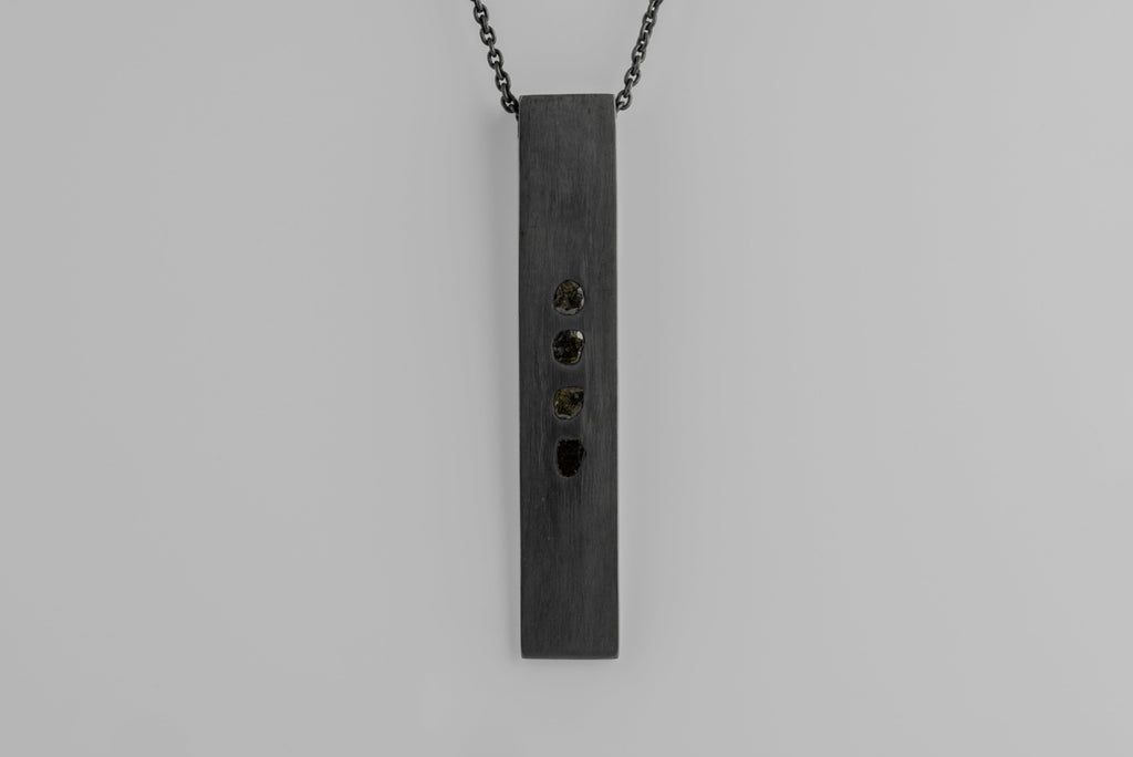 Wedge Necklace (1.45 CT, 4 Diamond Slabs, KA+DIA)