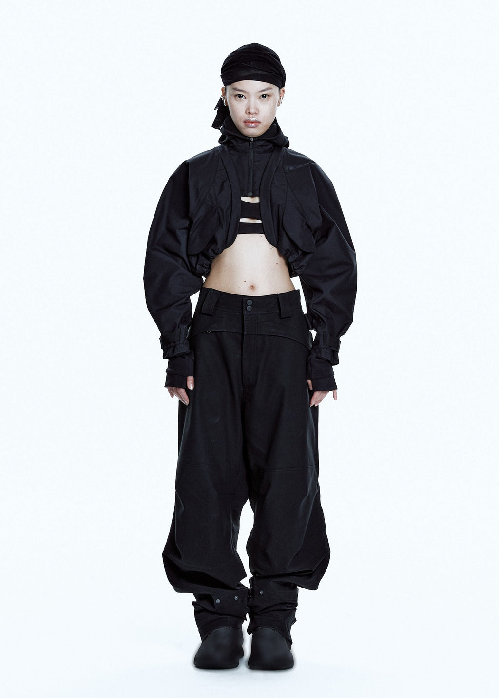 BIKER PANTS W/ DETACHABLE BAG