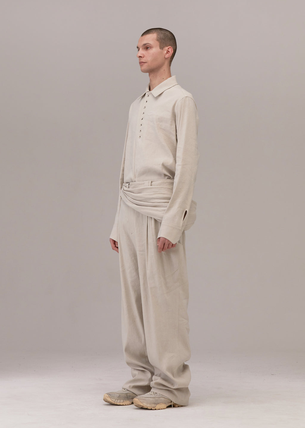 SILVER BUTTON PANTS