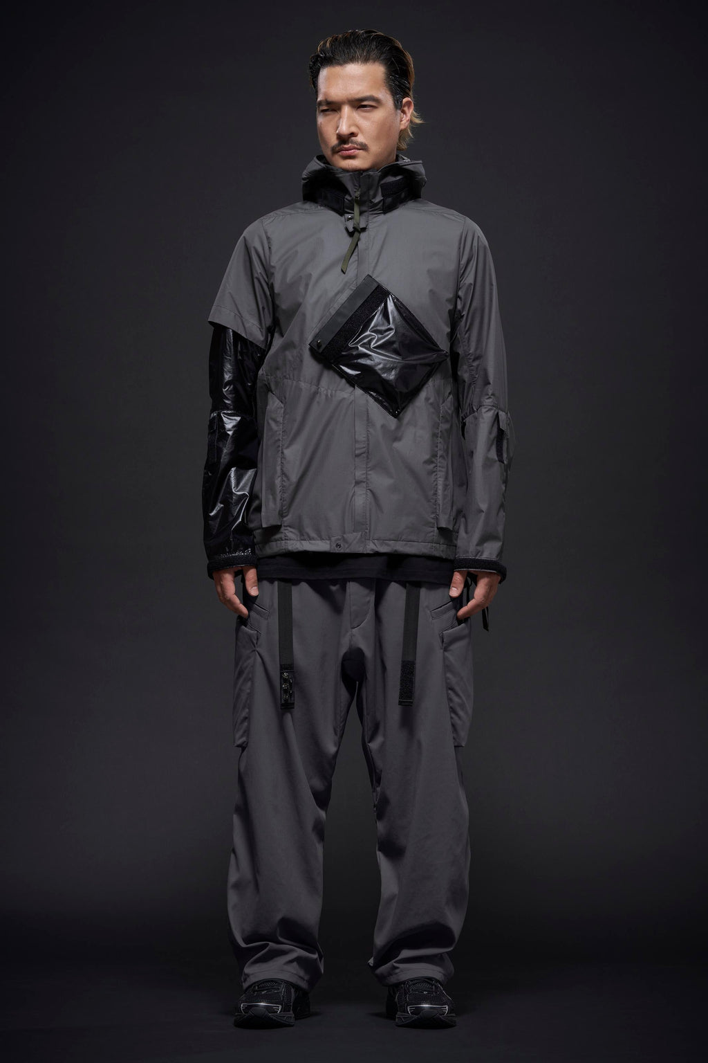 P55-M Nylon Stretch Cargo Trouser - Blaugrau