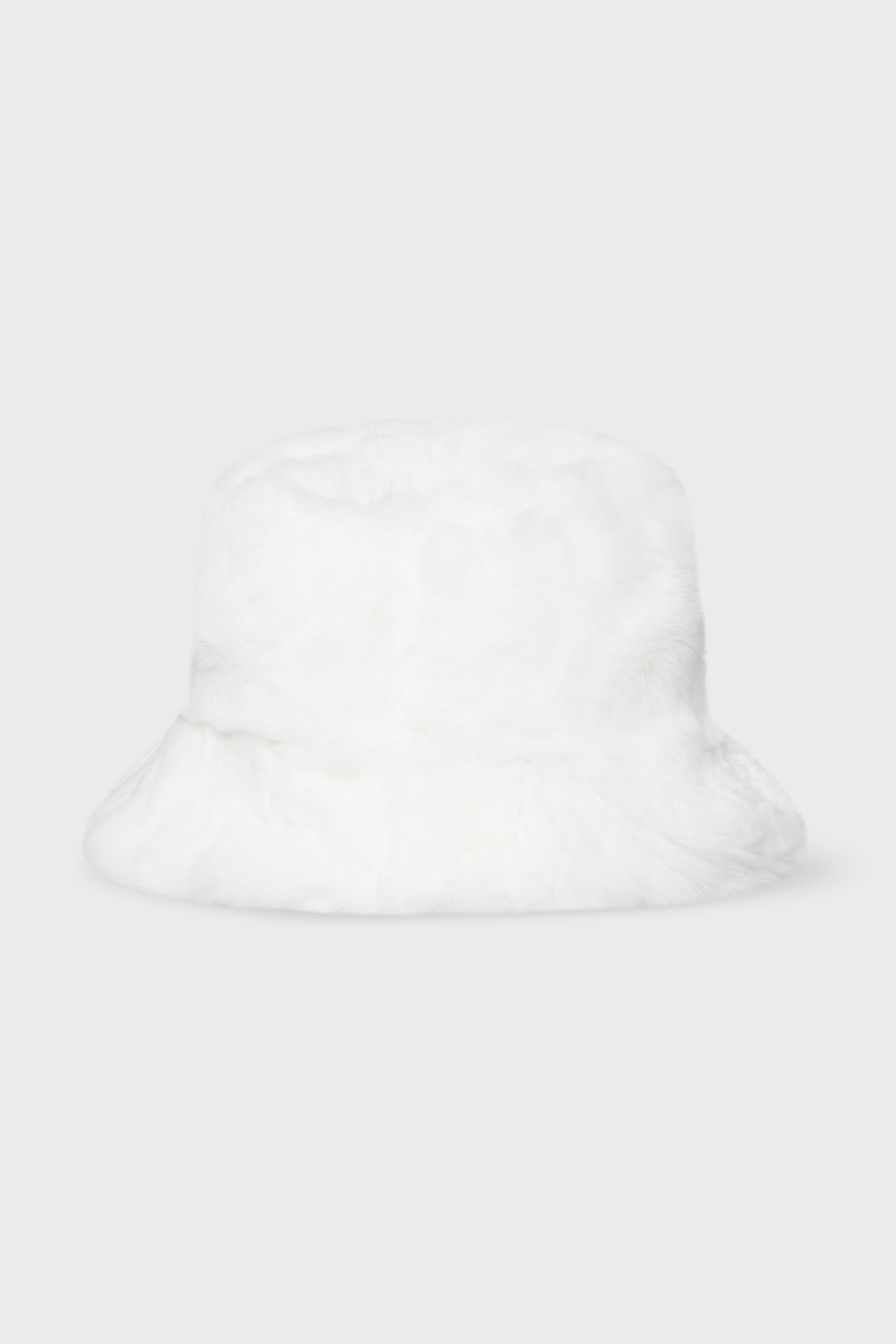 WHITE RABBIT FUR BOB HAT