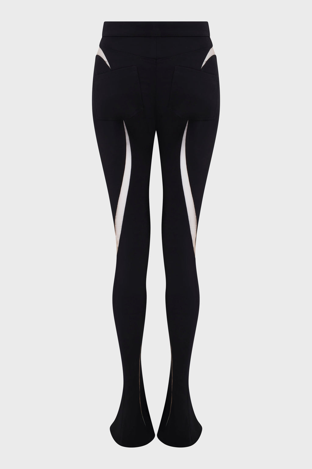 SPIRAL TULLE TROUSERS BLACK/NUDE