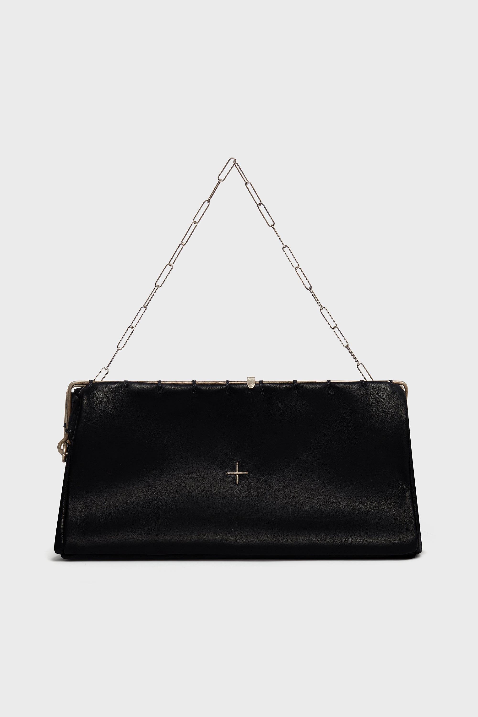 SILVER RIM SMALL POCHETTE W/CHAIN