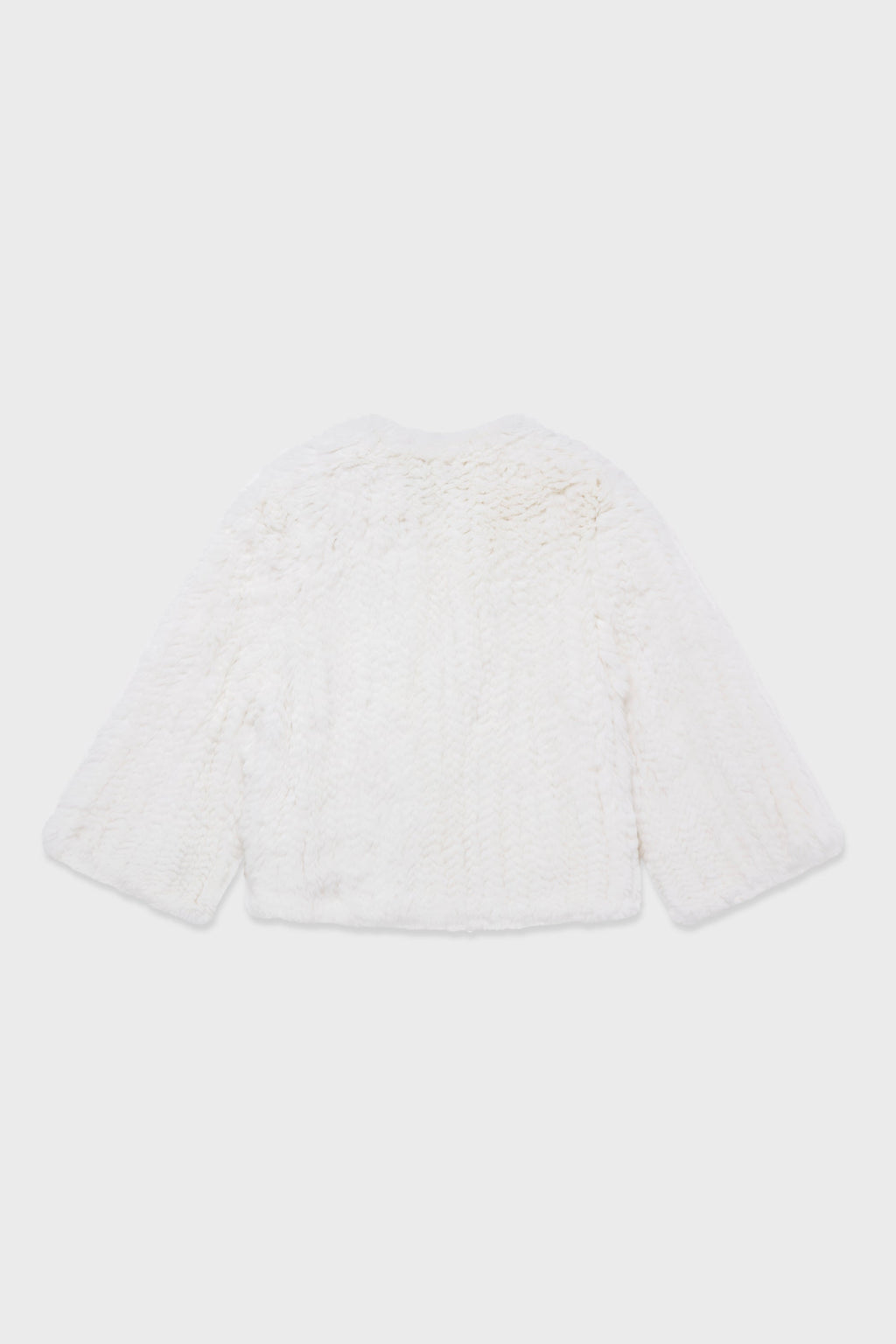 WHITE JACKET 50CM KNITTED REX RABBIT