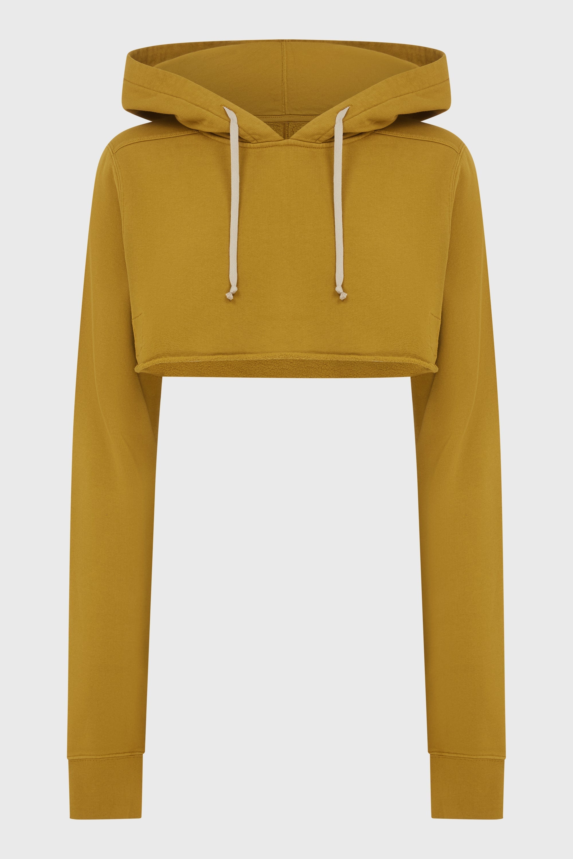 CROPPED HOODIE OCHRE