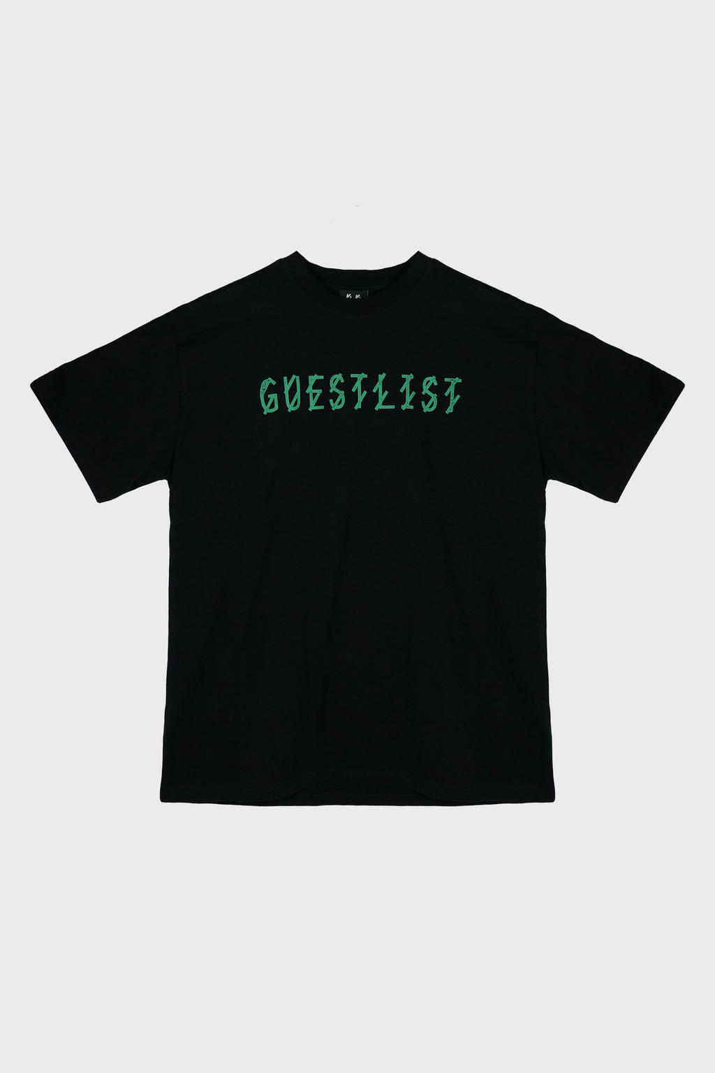TEE BLACK + GUESTLIST EMERALD