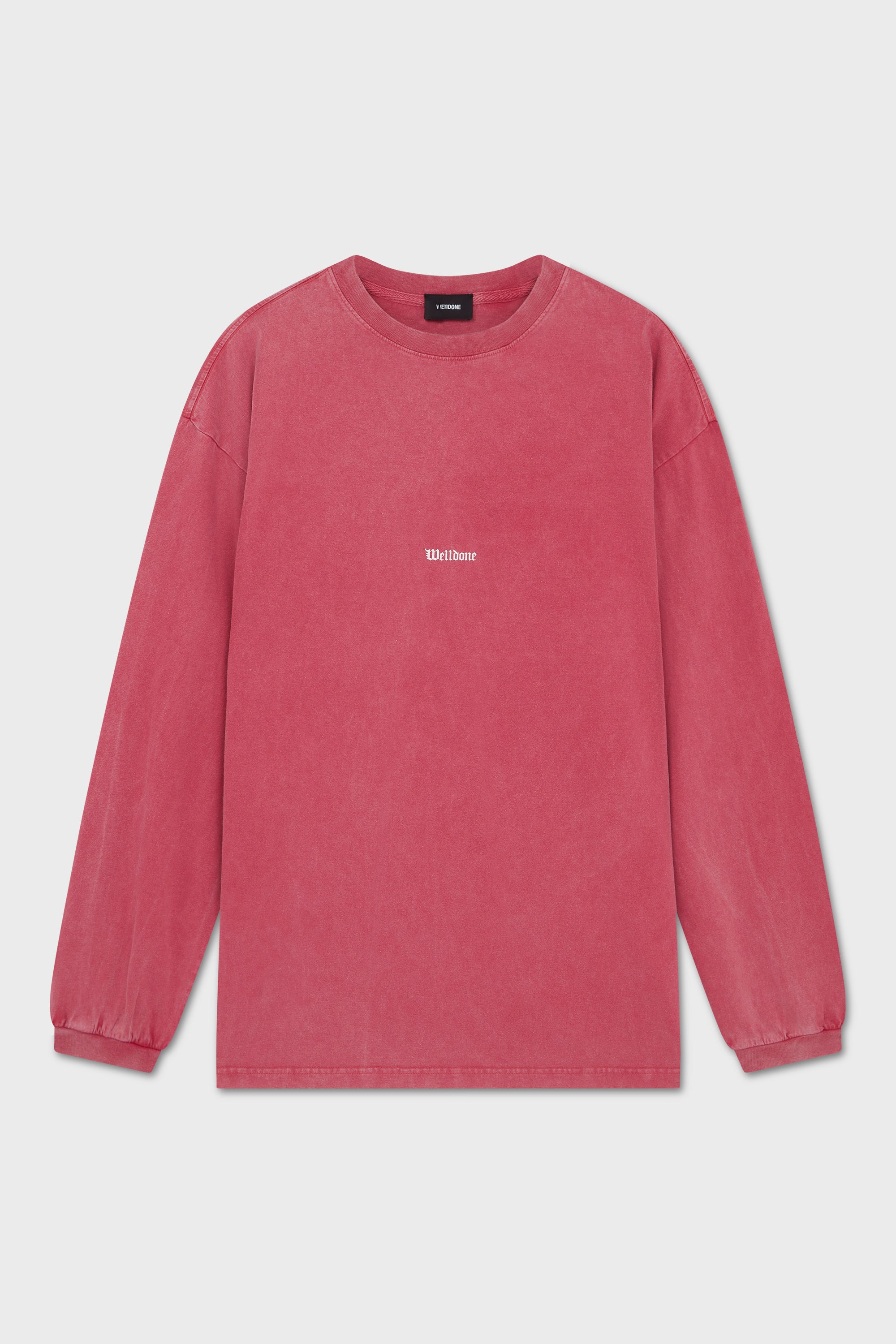 PINK VINTAGE HORROR PRINT LONGSLEEVE TSHIRT