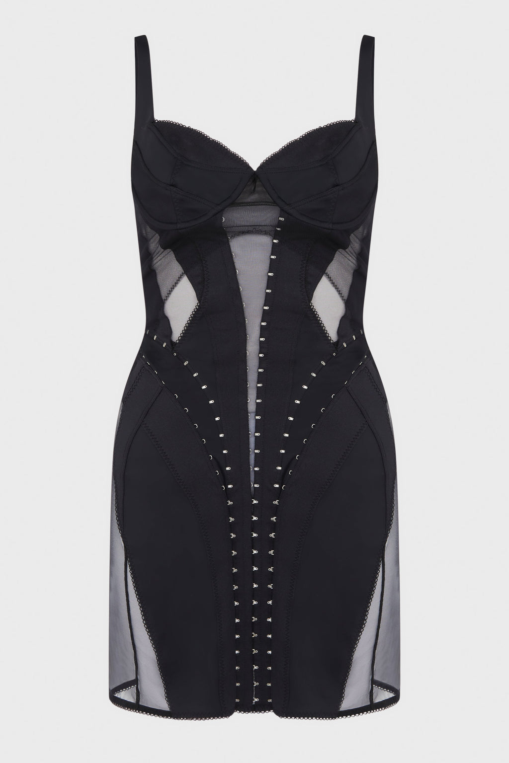 LINGERIE CORSET DRESS BLACK