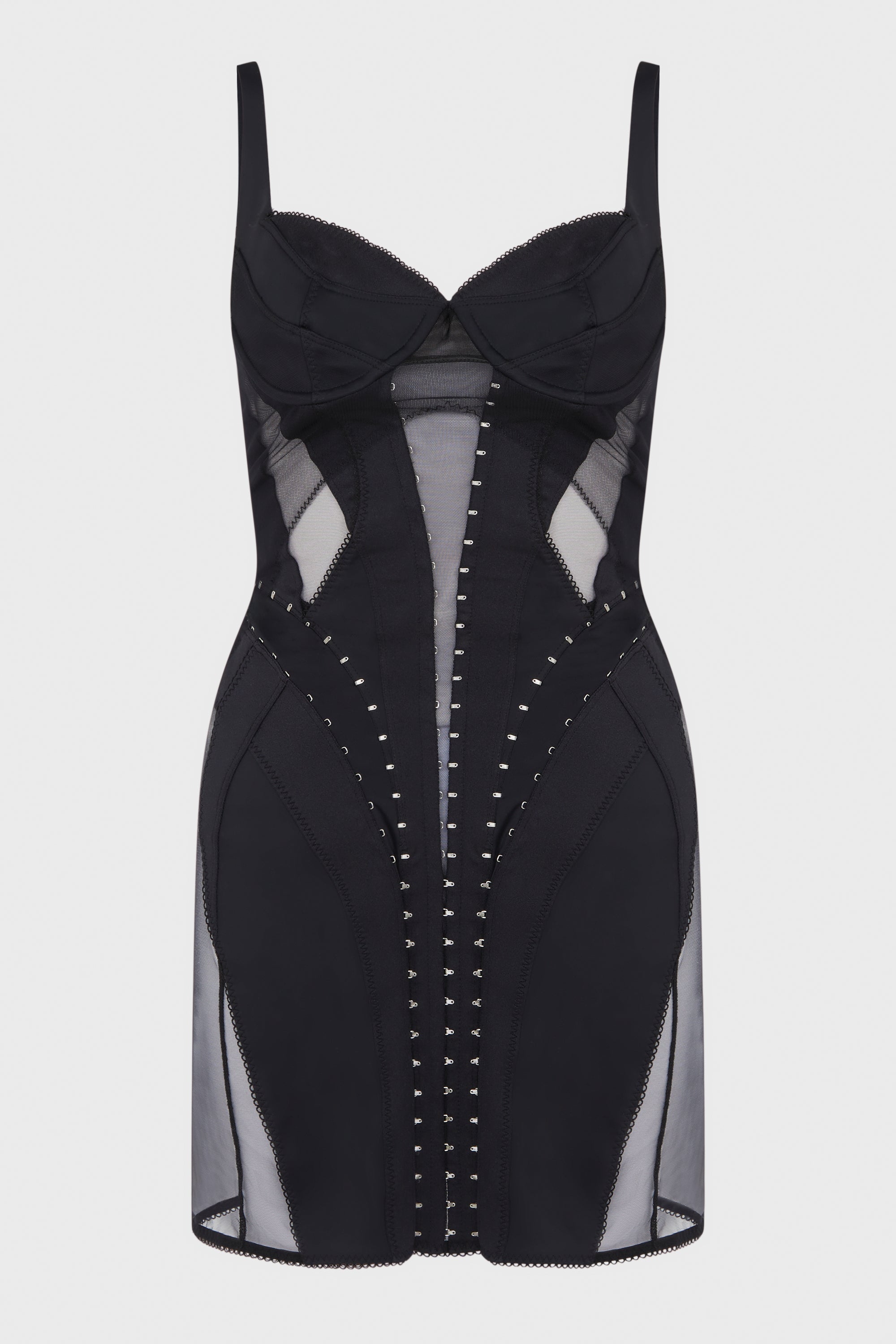 LINGERIE CORSET DRESS BLACK