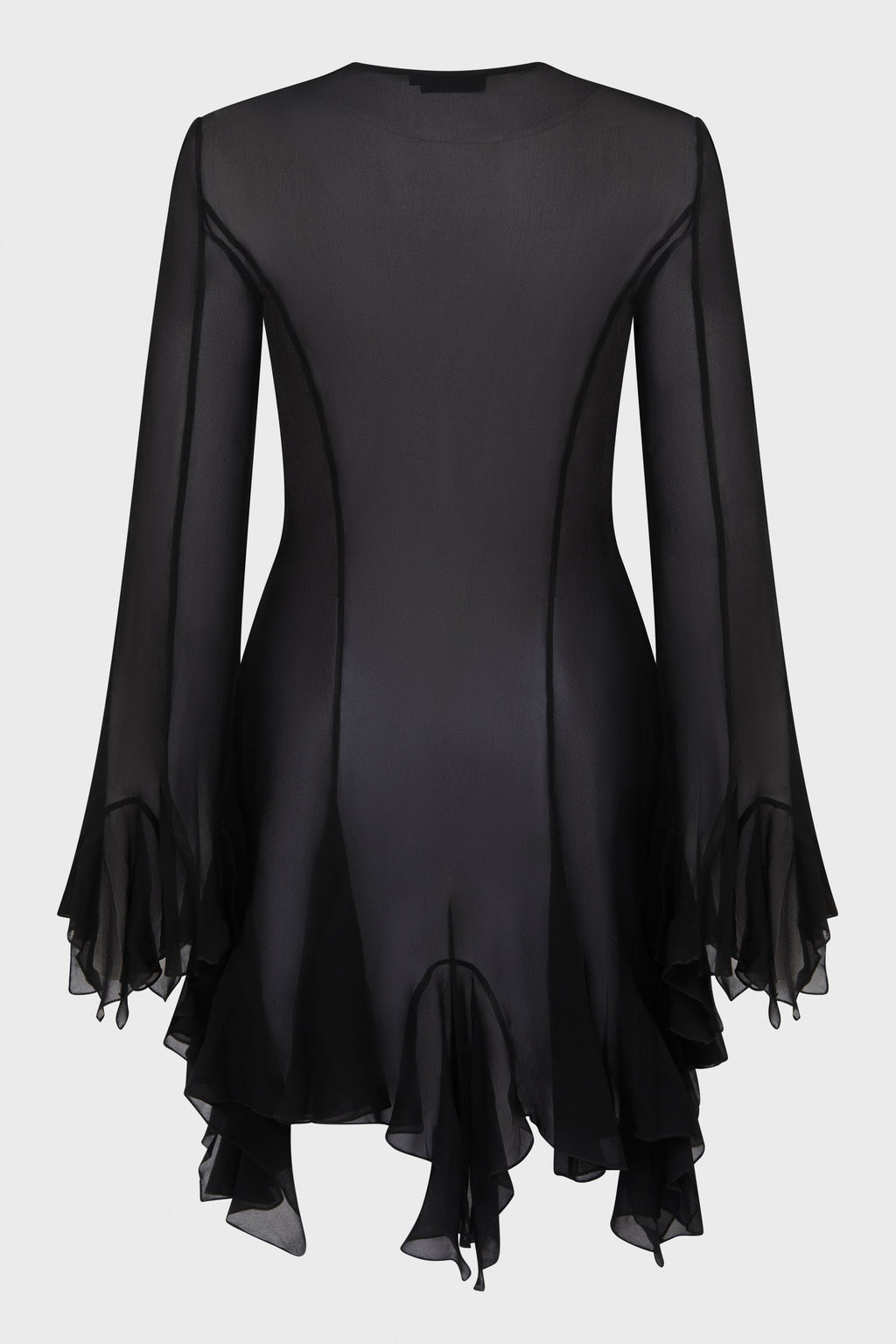 LACED CHIFFON MINI DRESS