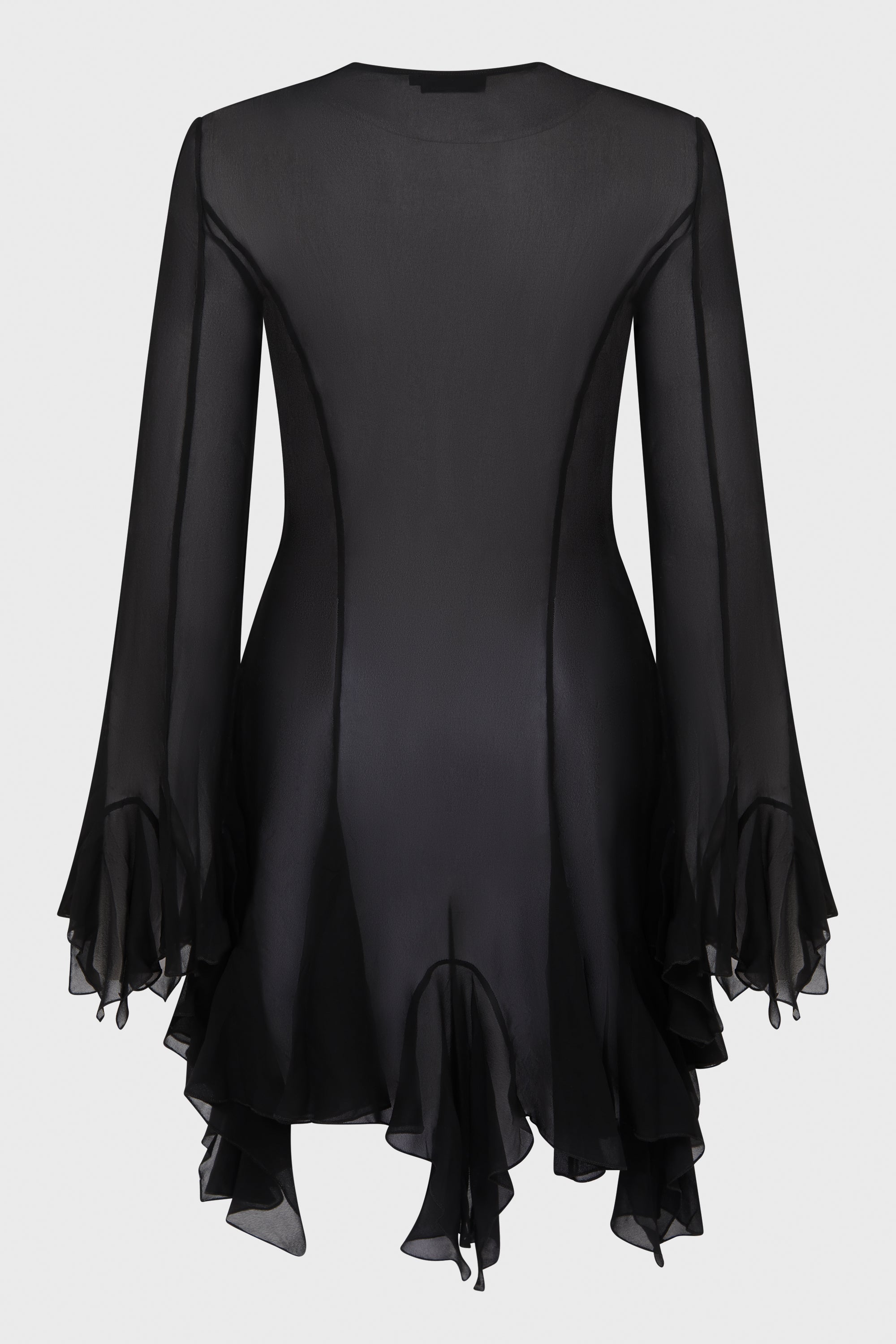 LACED CHIFFON MINI DRESS
