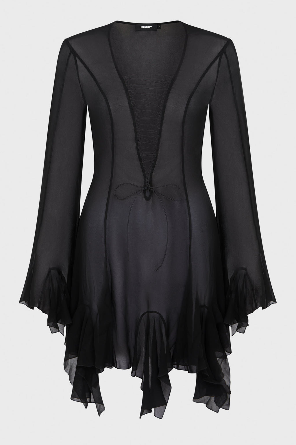 LACED CHIFFON MINI DRESS