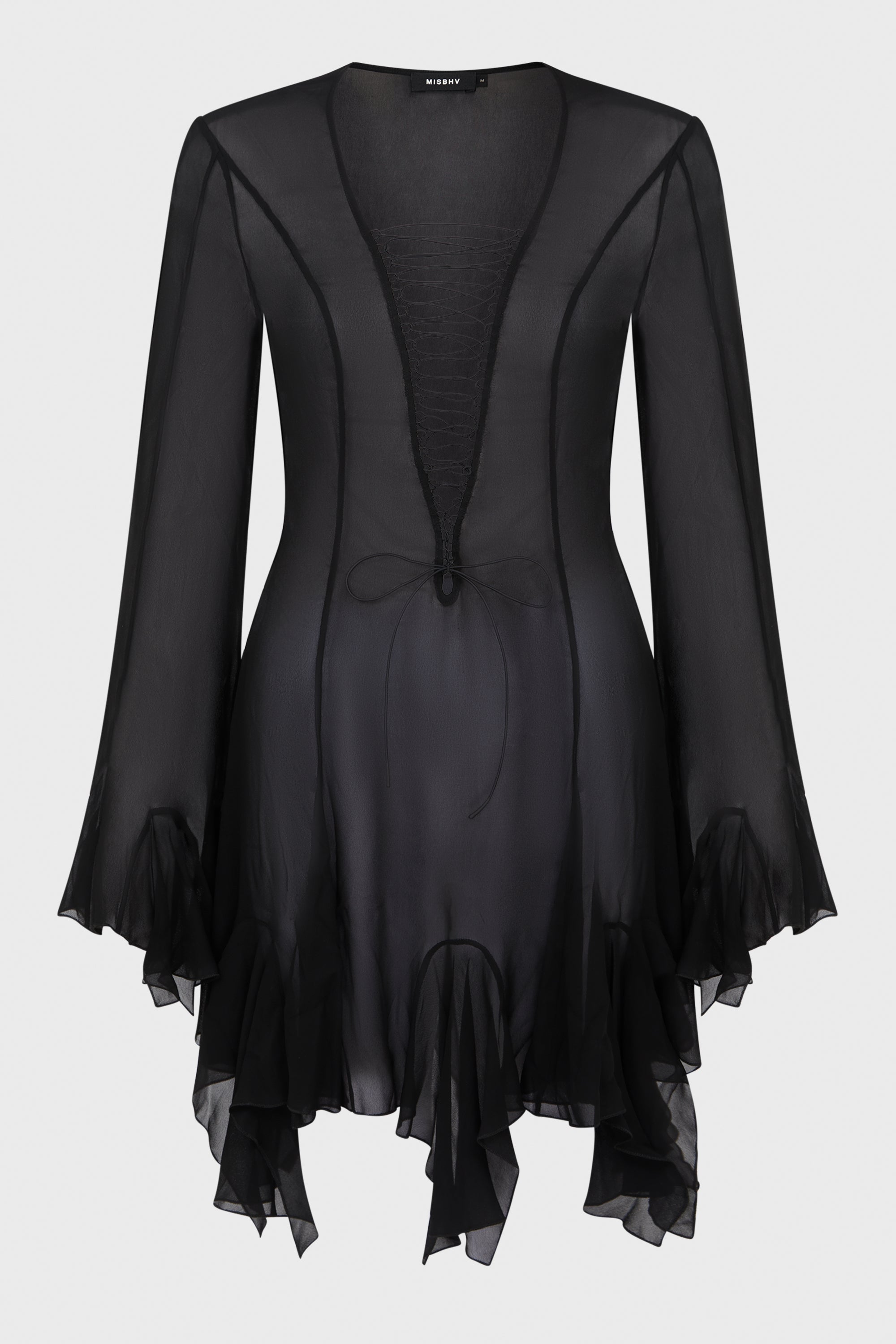LACED CHIFFON MINI DRESS