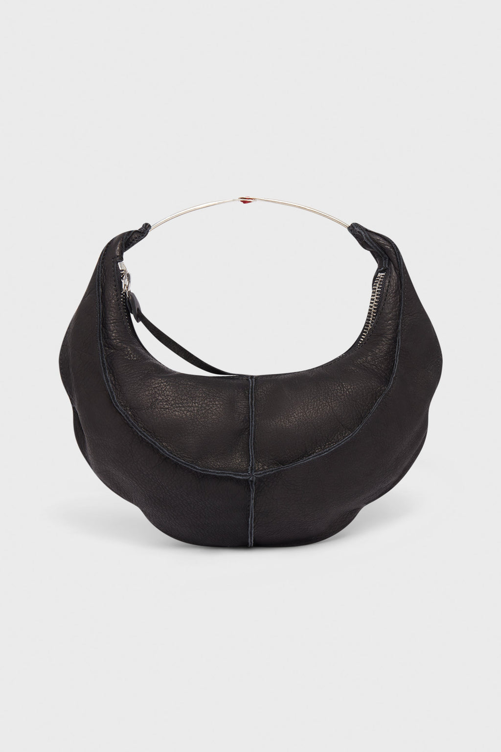 SMALL BANANA BAG W/SILVER RING HANDLE